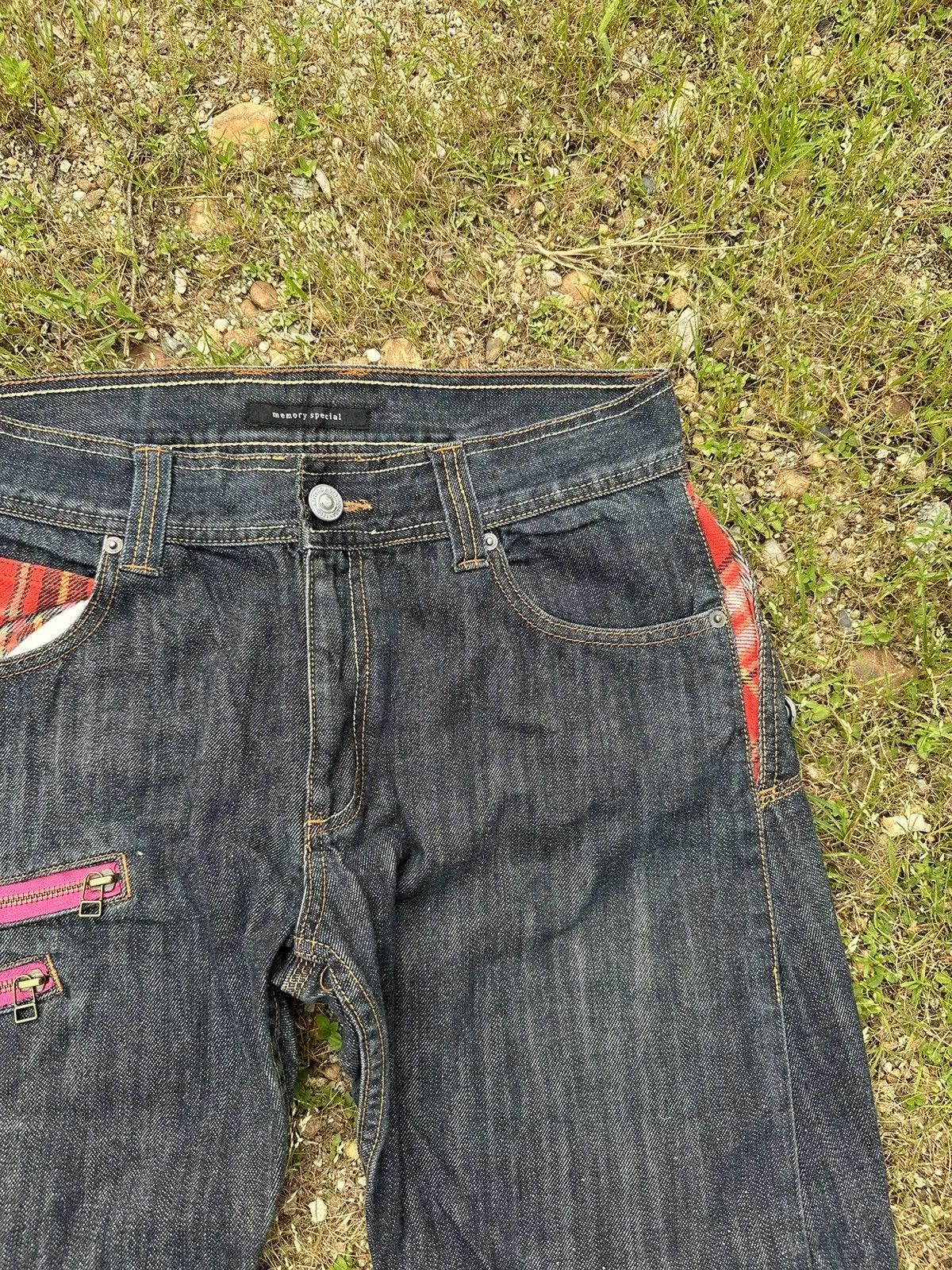 Seditionaries MEMORY SPECIAL JEANS CURVE TWIST LEG CHECK PLAID DENIM PANTS Size US 30 / EU 46 - 5 Thumbnail