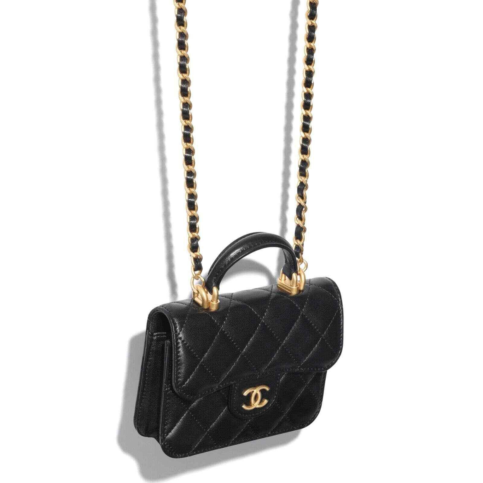 Chanel Chanel Coin Purse With Chain Gold Handle Crossbody Bag Size ONE SIZE - 5 Thumbnail