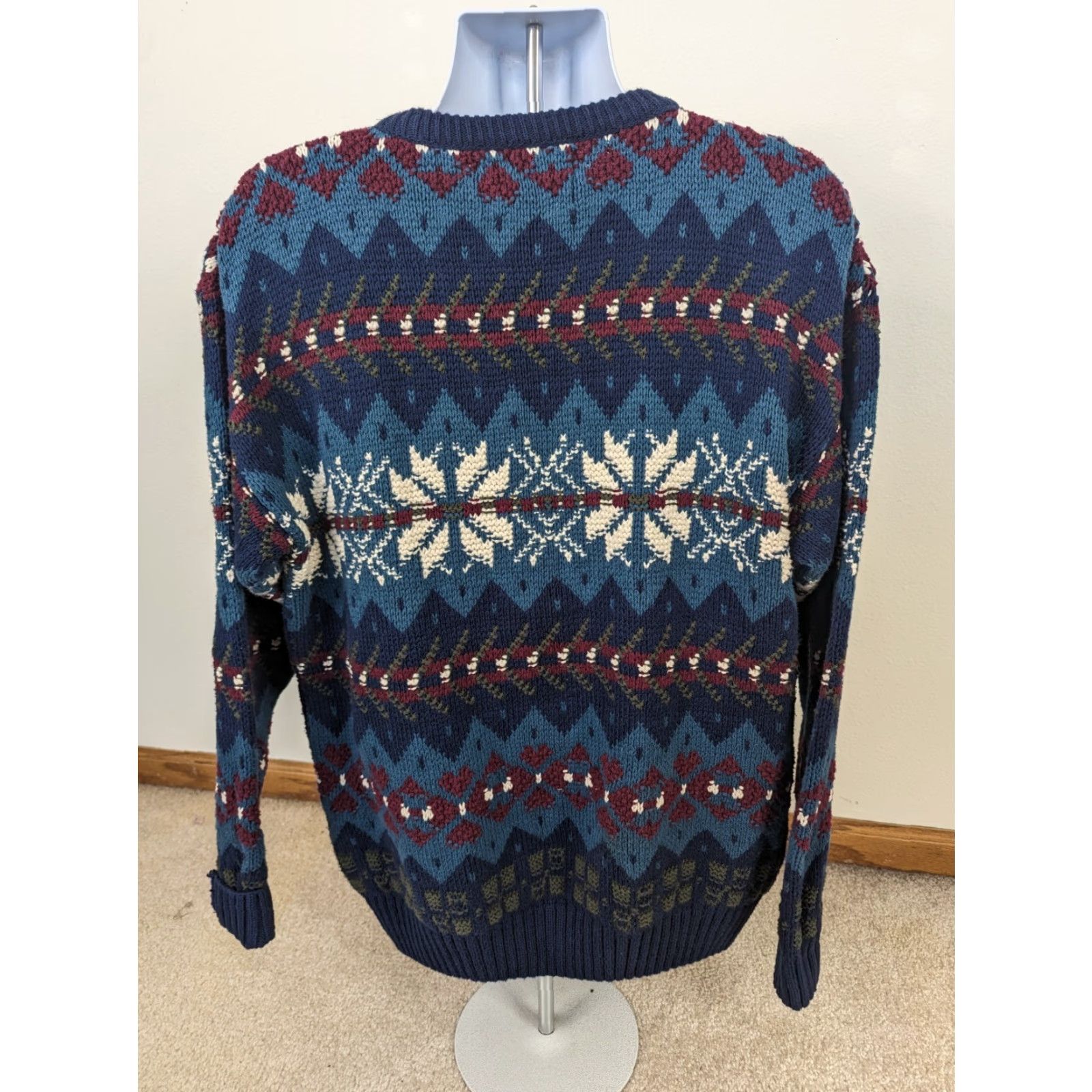 Vintage VINTAGE 90s Ski Sweater Mens L Long Sleeve Fair Isle Biggie Cosby USA S12 Shirt Size US L / EU 52-54 / 3 - 3 Thumbnail