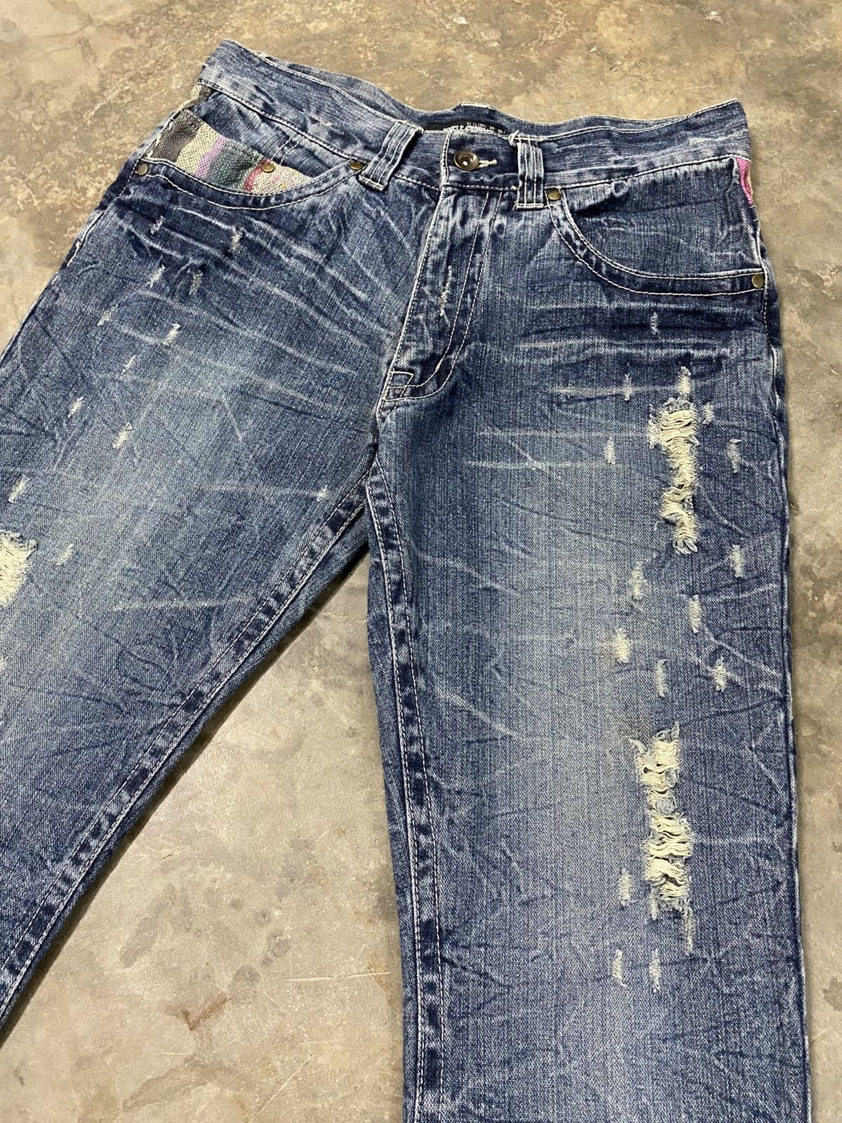 Hysteric Glamour × If Only Was True × Tornado Mart Flare Jeans Jungle Storm Claws Distressed act191 Size US 30 / EU 46 - 12 Thumbnail