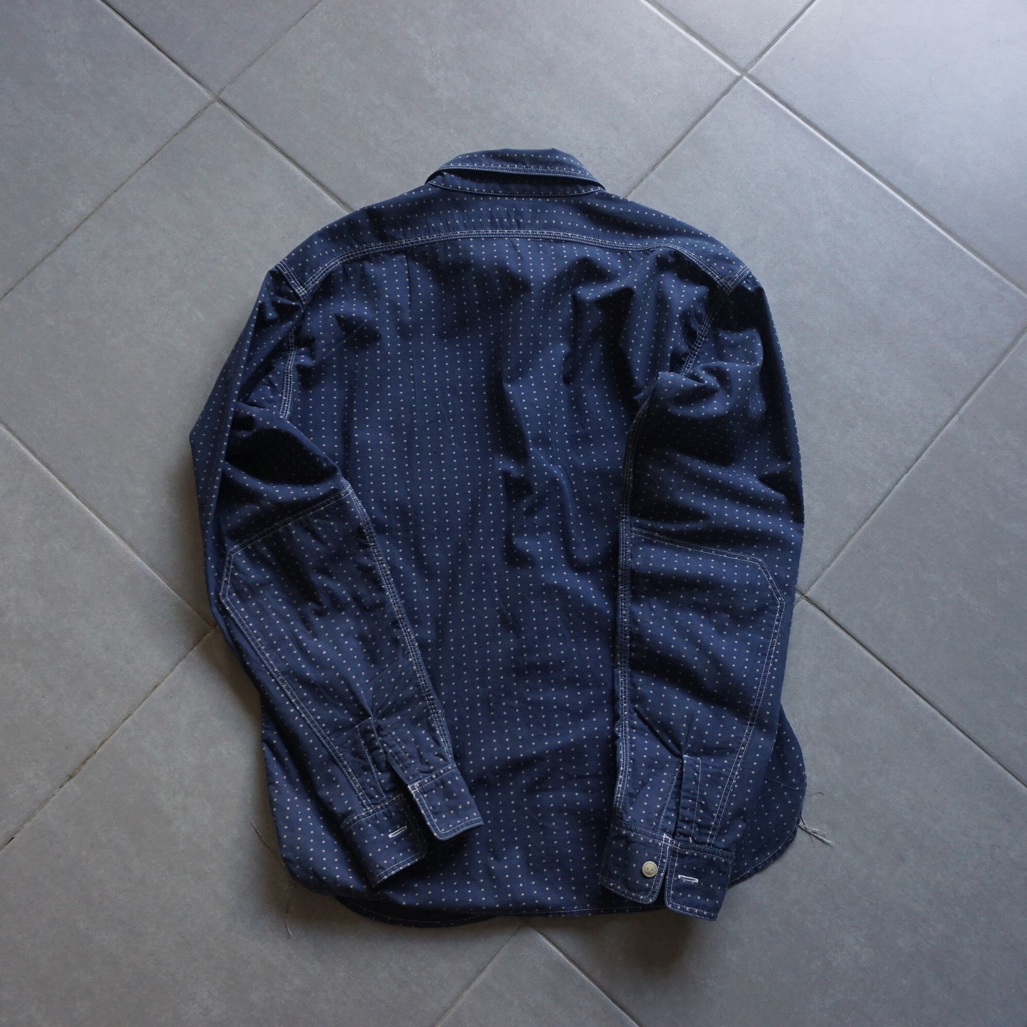 Japanese Brand × Pherrow's Pherrow indigo star work shirt Size US XL / EU 56 / 4 - 13 Thumbnail