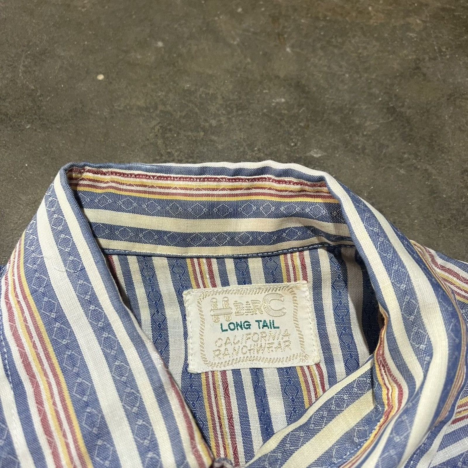 Vintage Vintage 60s H-Bar-C Blue Striped Western Button Up Shirt Size US M / EU 48-50 / 2 - 5 Thumbnail
