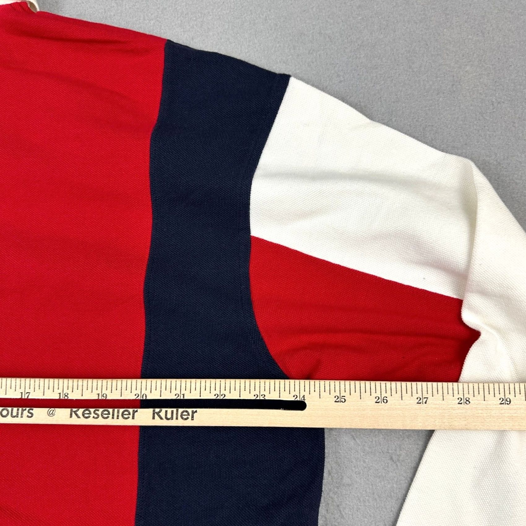 Tommy Hilfiger VINTAGE Tommy Hilfiger Shirt Men XL Red Rugby Polo Spell Out Y2K 2001 Striped Logo Size US XL / EU 56 / 4 - 7 Thumbnail