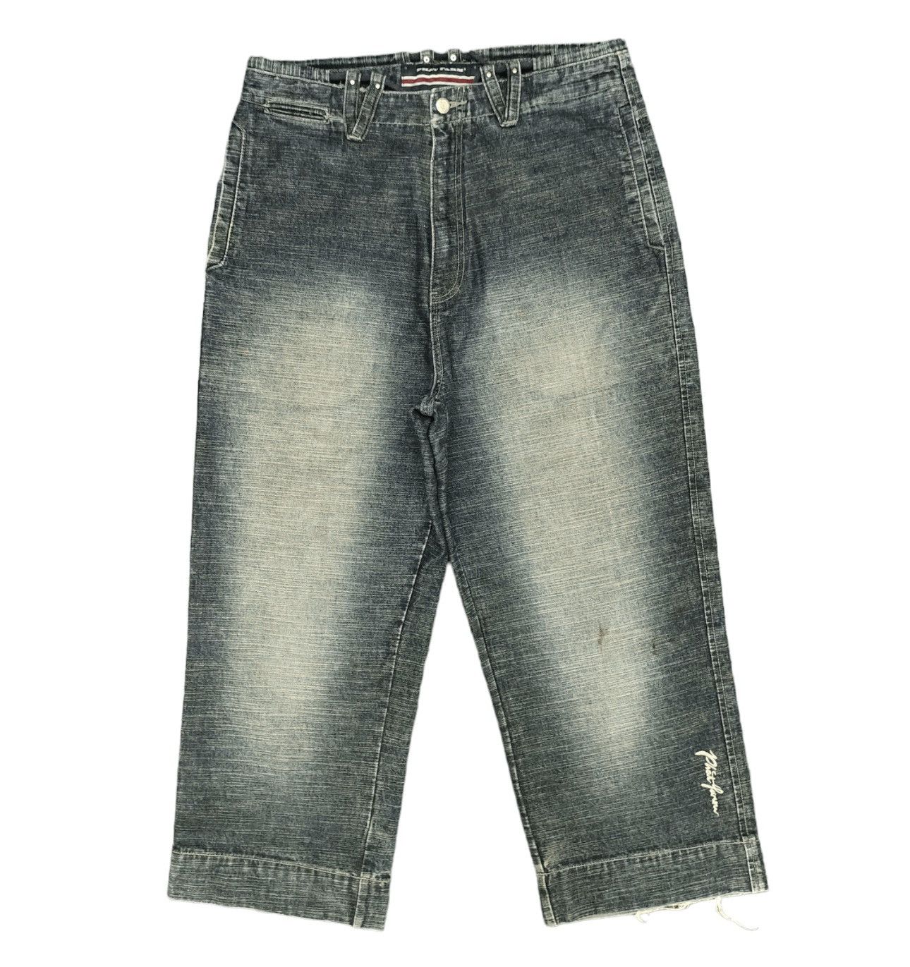 image of Baggy Jeans Phat Farm Wide Leg Jeans Y2K Jnco Streetwear, Men's (Size 32)