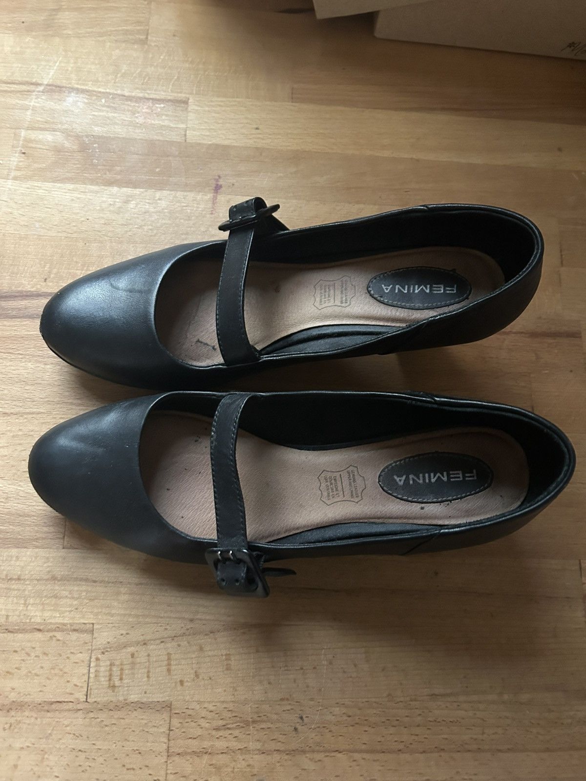 Vintage Black Mary Jane Heels – FEMINA – Size 10 – Genuine Leather Size US 10 / IT 40 - 3 Thumbnail