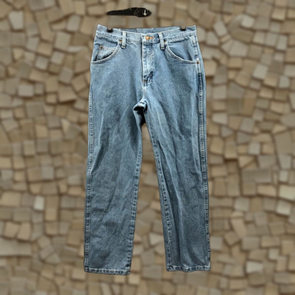 Wrangler Wrangler Jeans Mens Regular Fit 31x30 Mid Rise Straight Medium Wash Blue Size US 31 - 1 Thumbnail