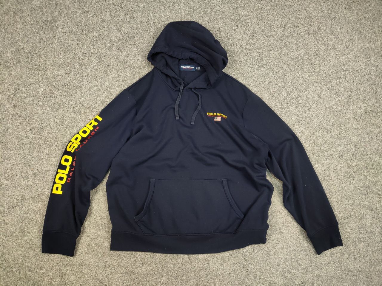 Polo Ralph Lauren Vintage 90's Polo Sport Ralph Lauren logo blue Hoodie Size US XL / EU 56 / 4 - 12 Thumbnail