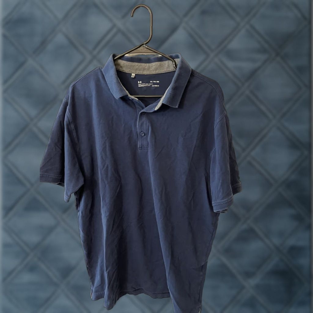 Under Armour UNDER ARMOUR LOOse FIT MENS Gray 3 BUTTON POLO SIZE XL Blue Solid Golf Size US XL / EU 56 / 4 - 1 Thumbnail