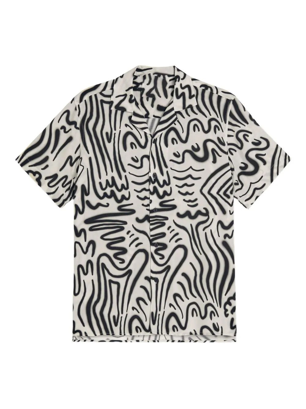 Other Men’s Black Printed Camp Shirt – Short-Sleeve Button-Up Size US M / EU 48-50 / 2 - 1 Thumbnail