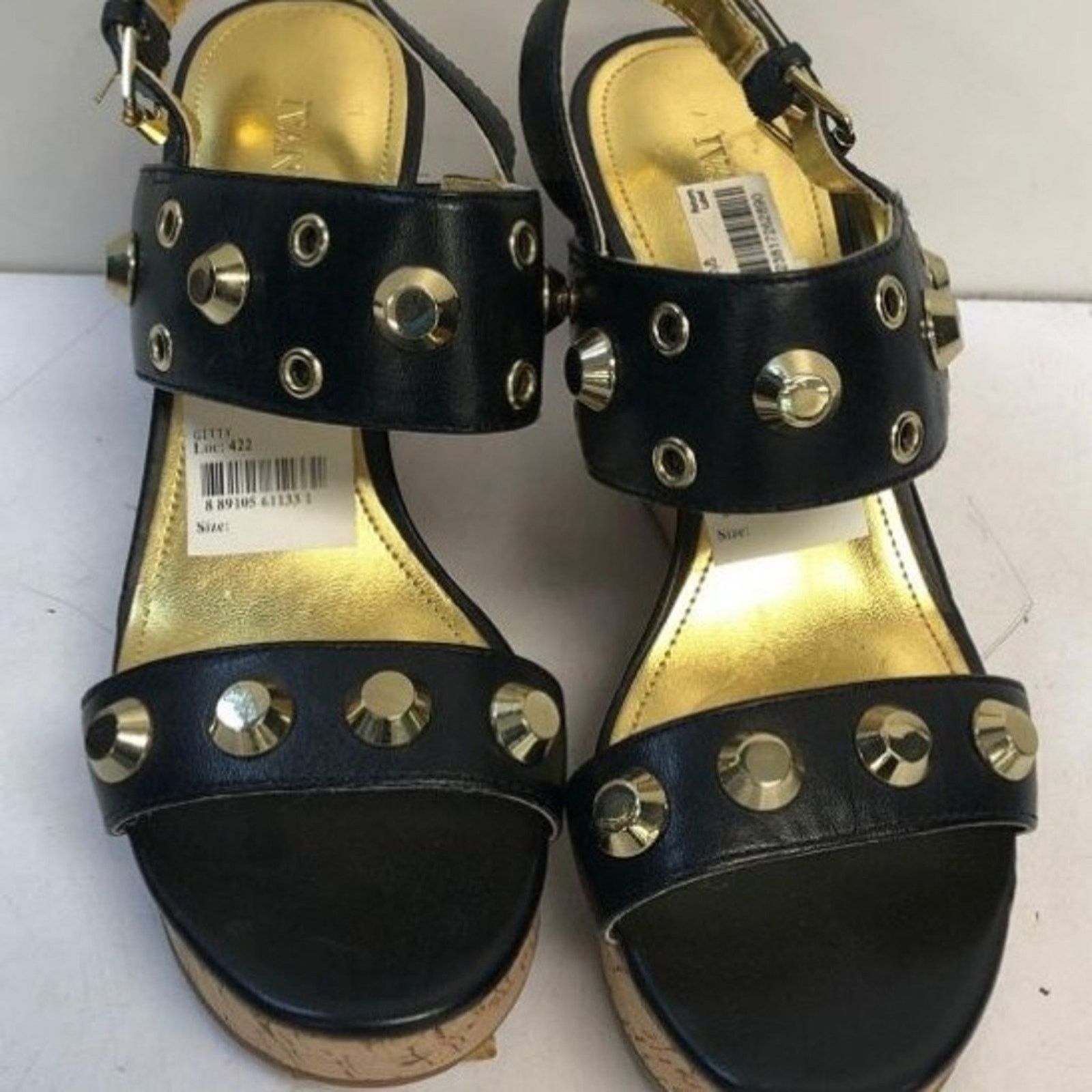 & Other Stories Ivanka Trump Black Studed Gitty 1 1/2" Platform Sandals NWT Size US 5 / IT 35 - 1 Thumbnail