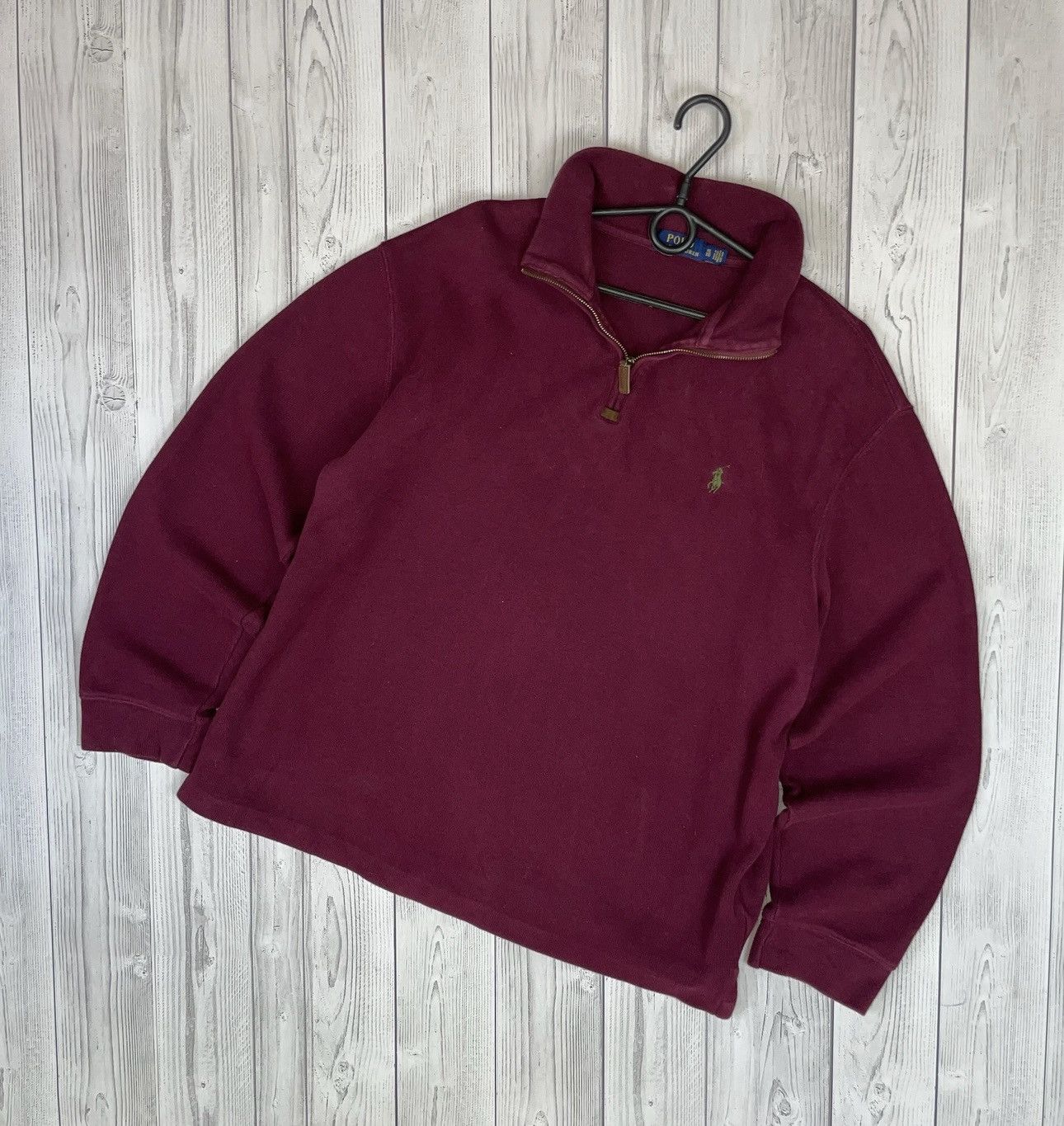 Polo Ralph Lauren Vintage polo ralph Lauren zip 1/4 size XL red logo Size US XL / EU 56 / 4 - 1 Thumbnail