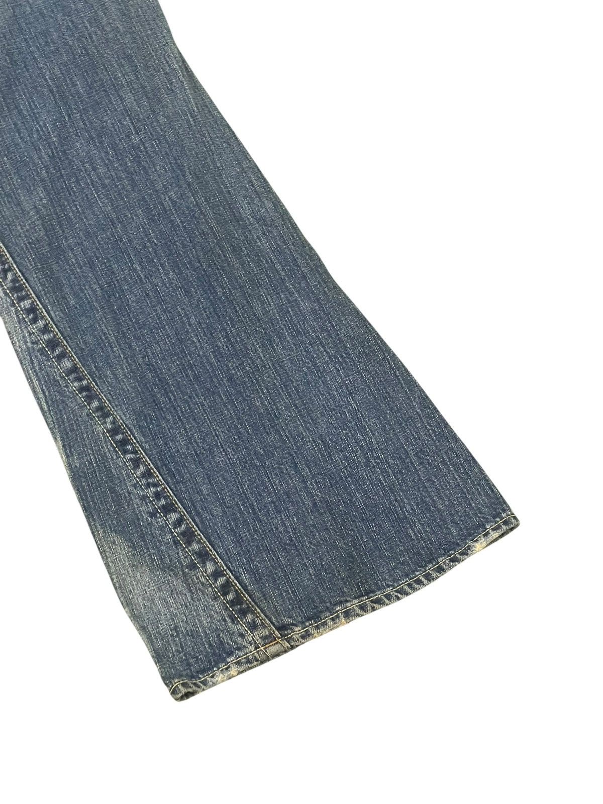 Japanese Brand Flare Jeans Rush Hour Distress Denim Boot Cut 2🟦2 Size US 35 - 14 Thumbnail