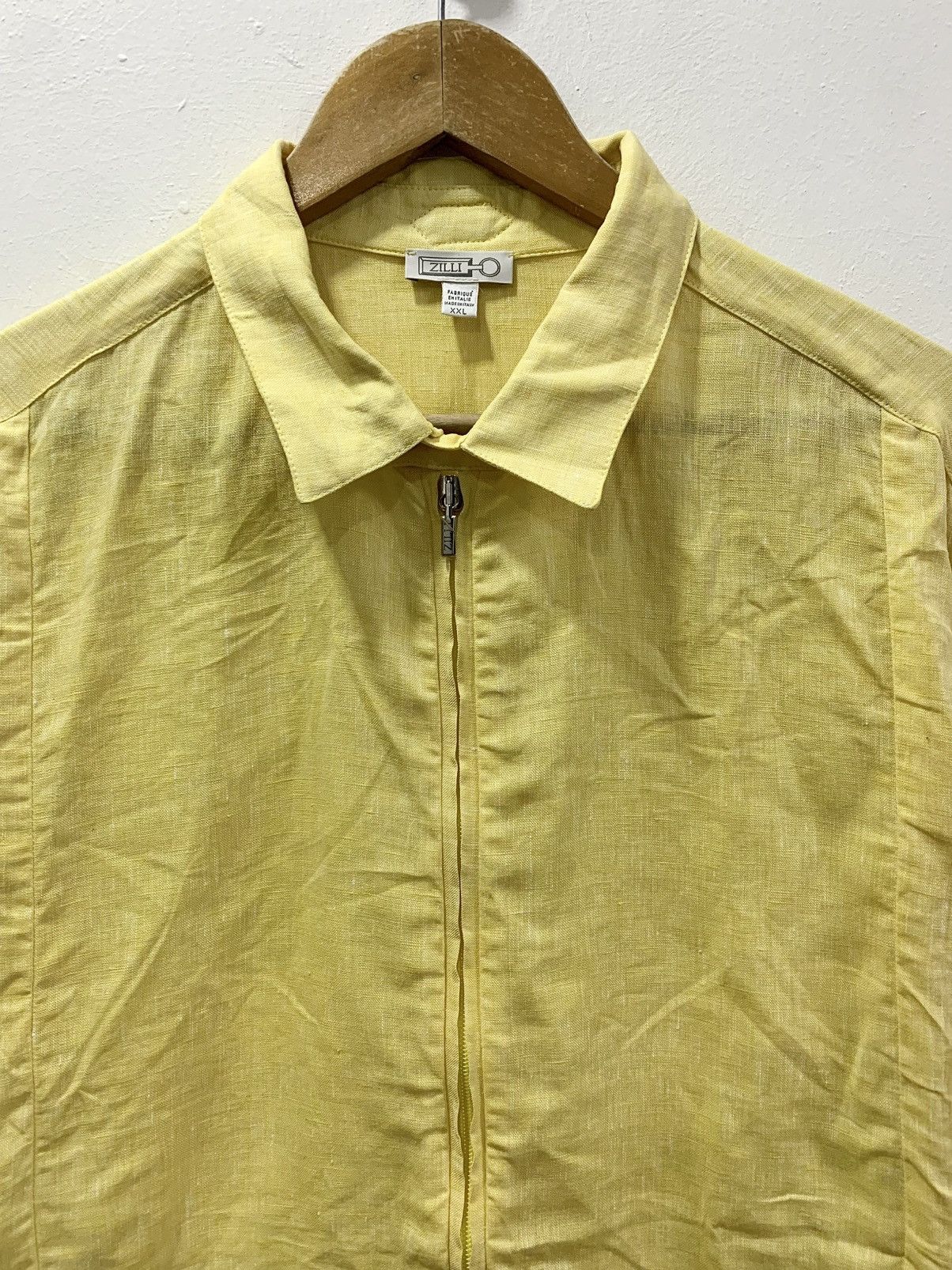 Zilli ZILLI ZIPPED - LINEN LONGSLEEVE SHIRT JACKET Size US XXL / EU 58 / 5 - 3 Thumbnail