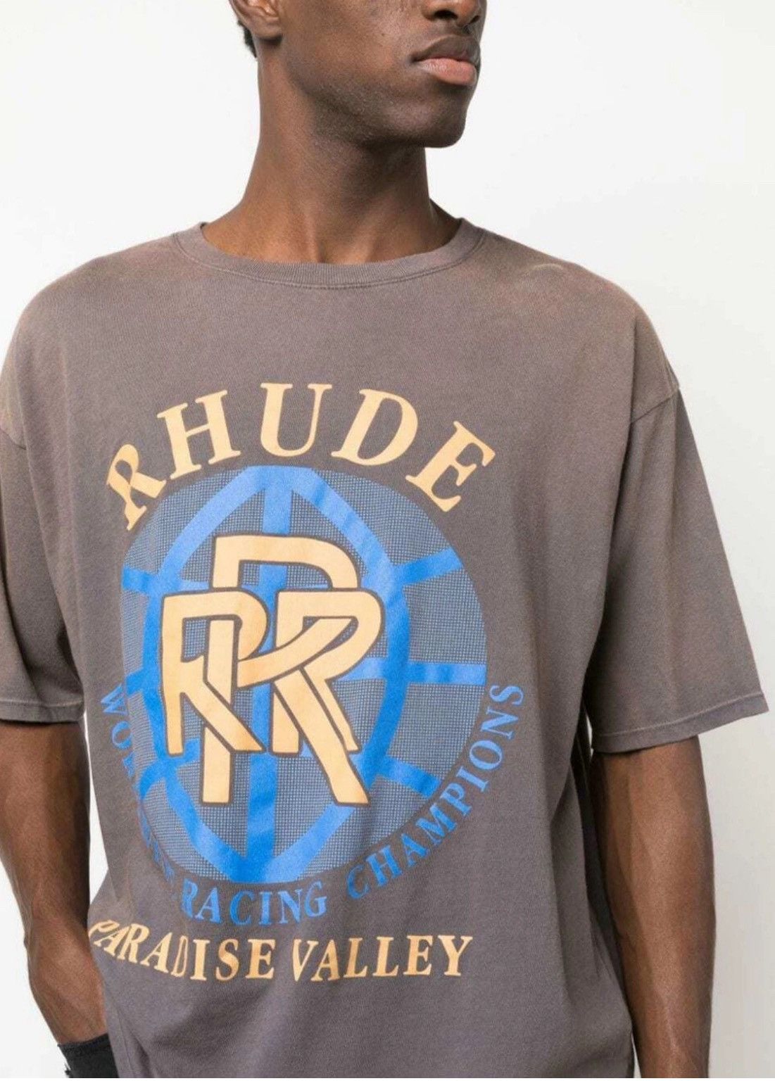 Rhude Paradise Valley Logo-print Cotton-jersey T-shirt In Size US XL / EU 56 / 4 - 8 Thumbnail