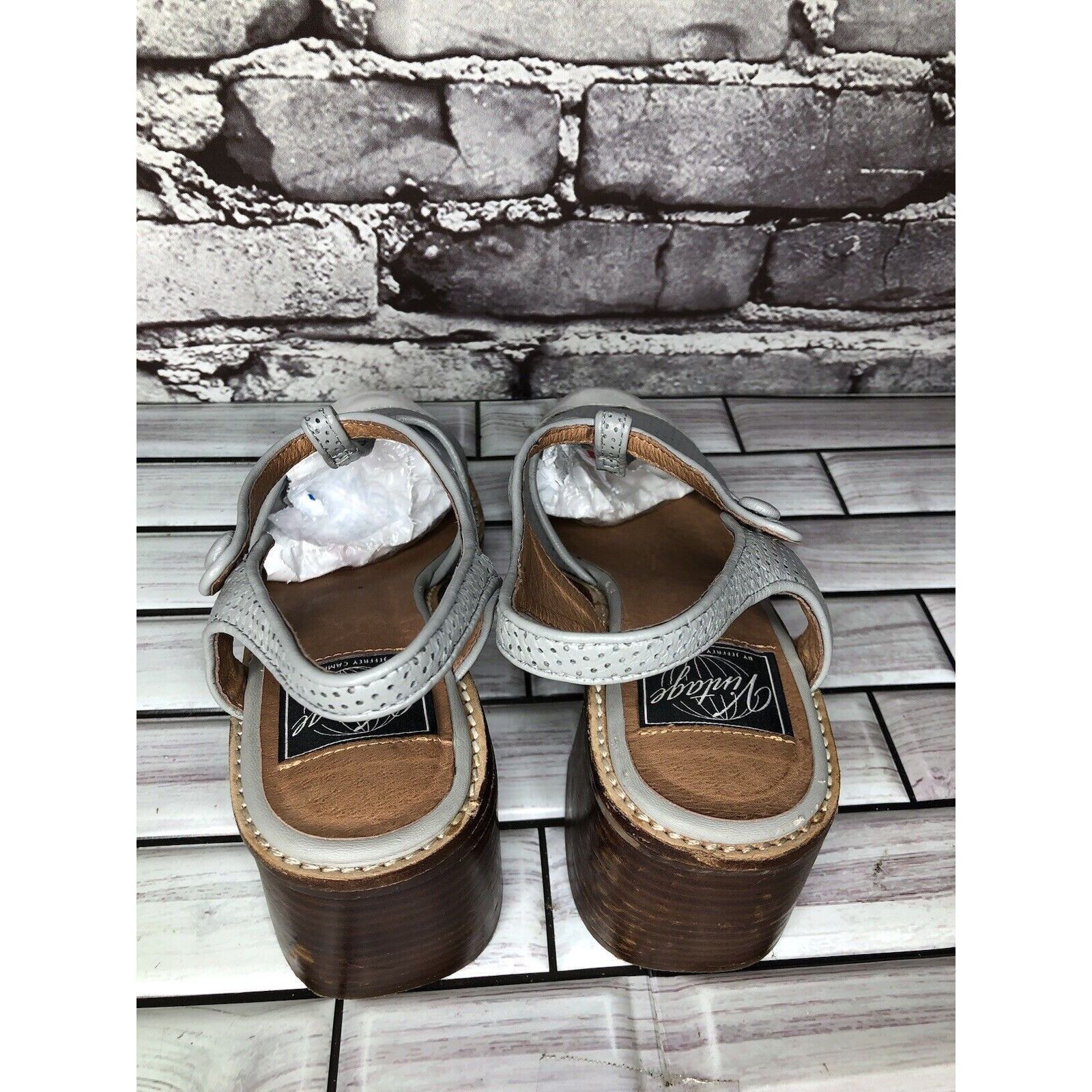 Jeffrey Campbell Vintage Jeffrey Campbell White Cap Gray Leather Perforated S Size US 7 / IT 37 - 19 Thumbnail
