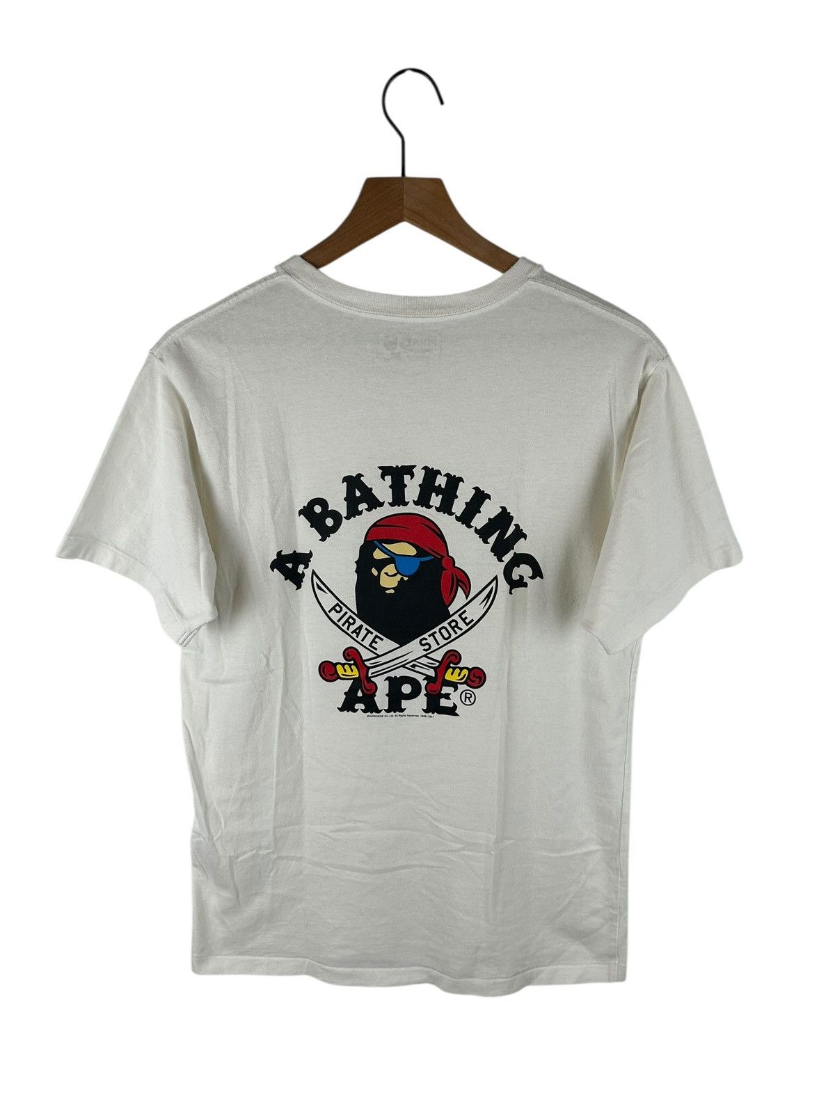Pre-owned Bape 2011  Pirates Collage Logo Print T-shirt In White
