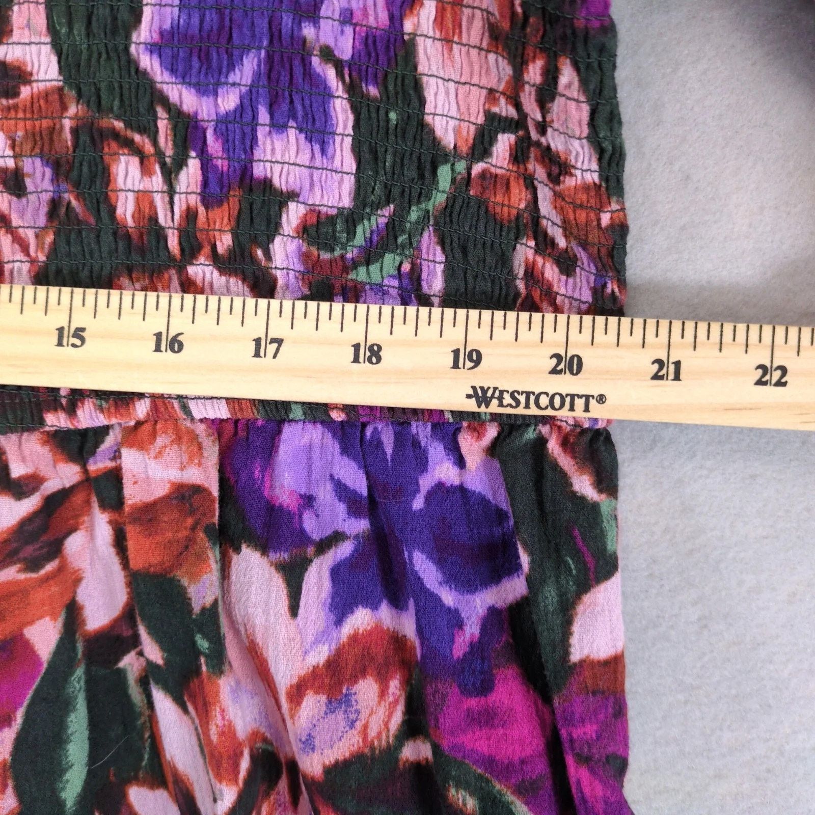 Other Terra & Sky Floral Tiered Smocked Midi Dress Plus Size 2X Size XXL / US 16-18 / IT 52-54 - 5 Thumbnail