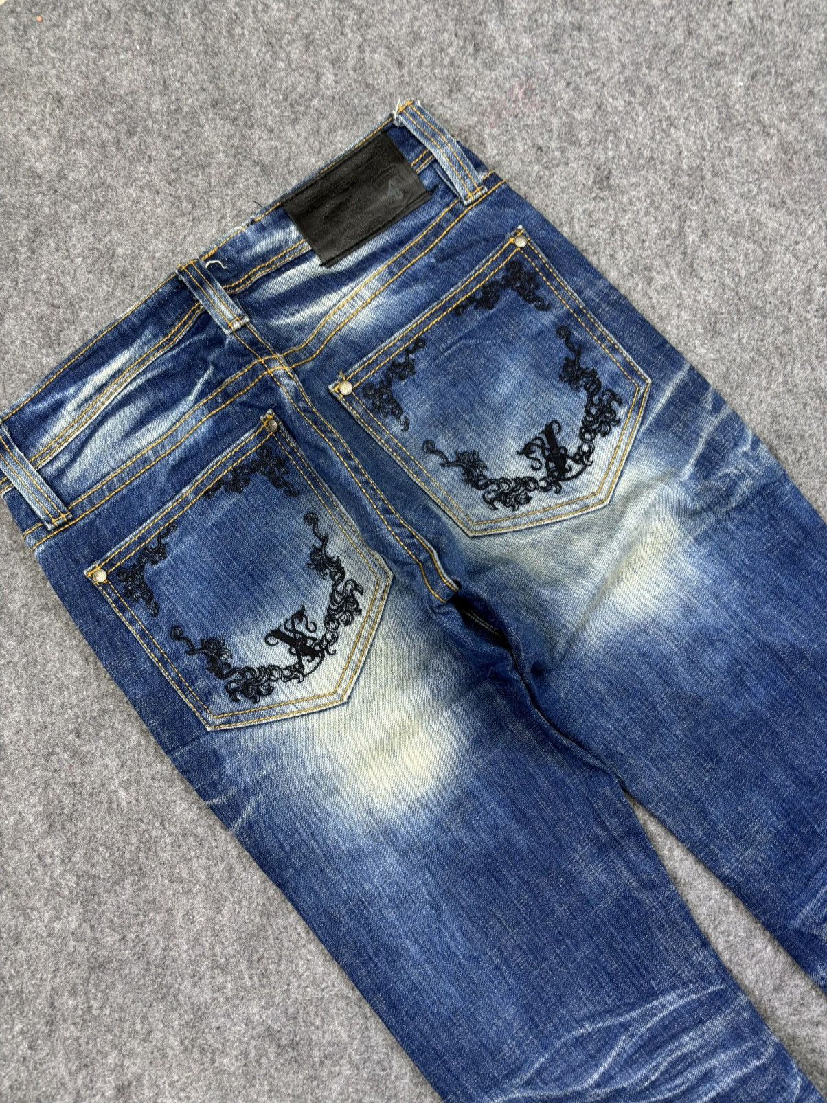 Japanese Brand Xfrm Japan Punk Skull Street Denim F744 Size US 28 / EU 44 - 14 Thumbnail