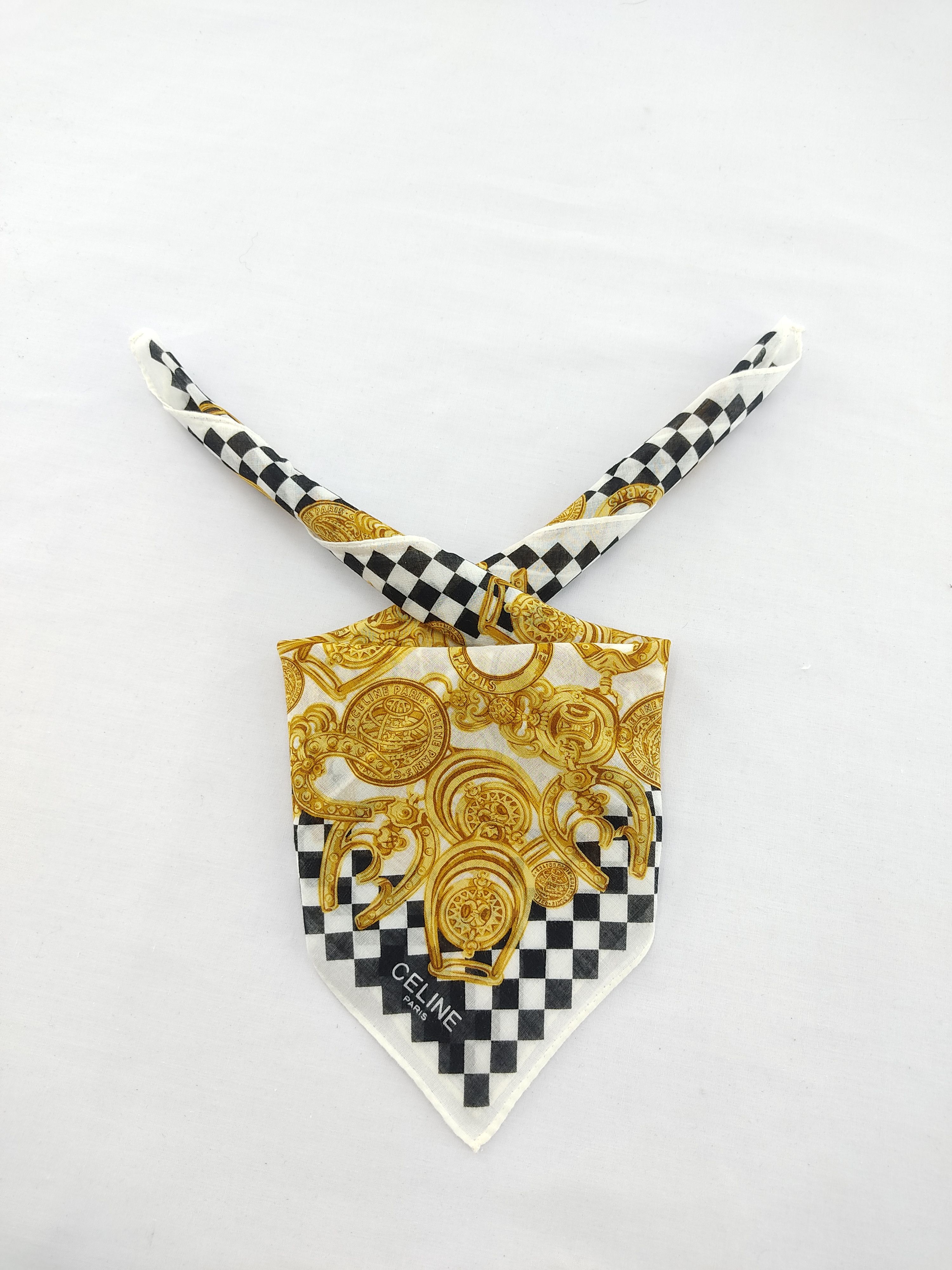 Celine × Vintage Vintage Celine Handkerchief / Neckwear / Bandana Size ONE SIZE - 1 Thumbnail