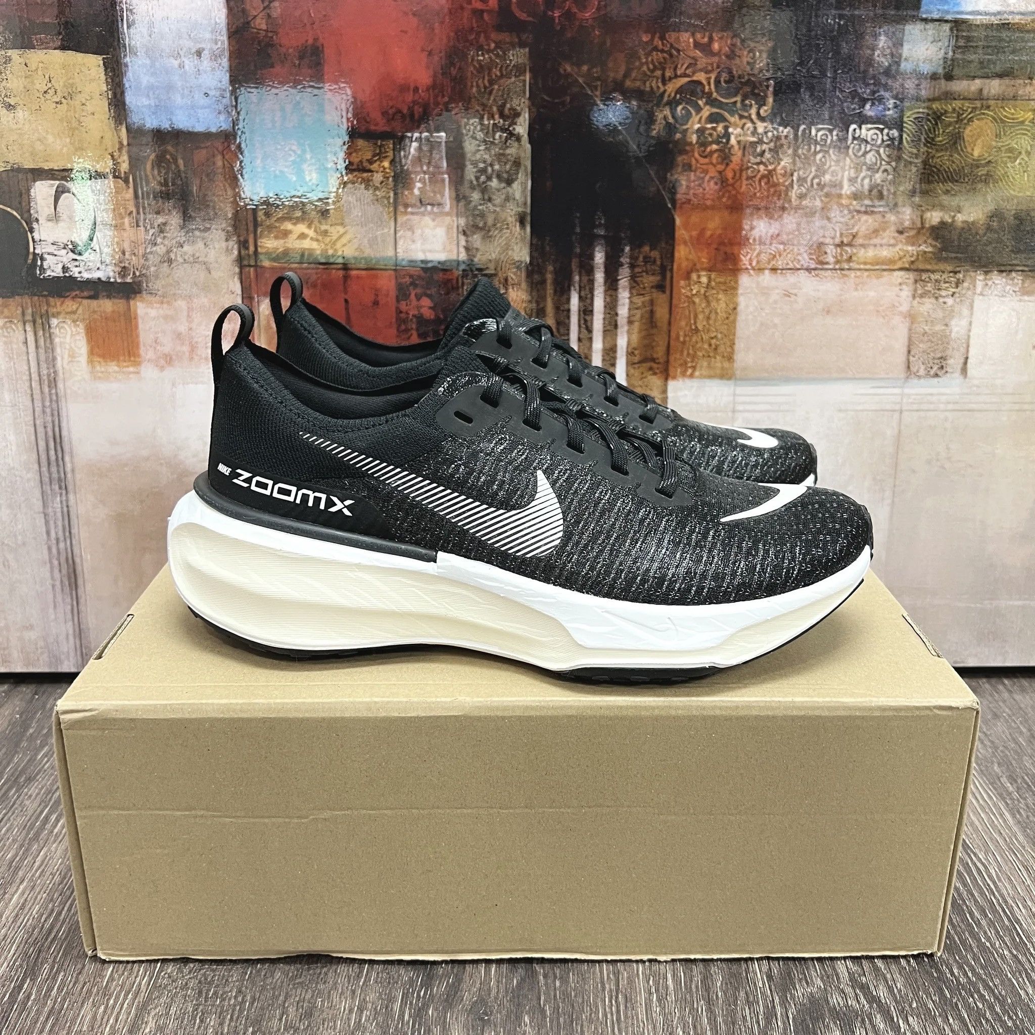 Nike ZoomX Invincible Run 3 FK Flyknit Oreo Black White Grey DR2615-002  $180