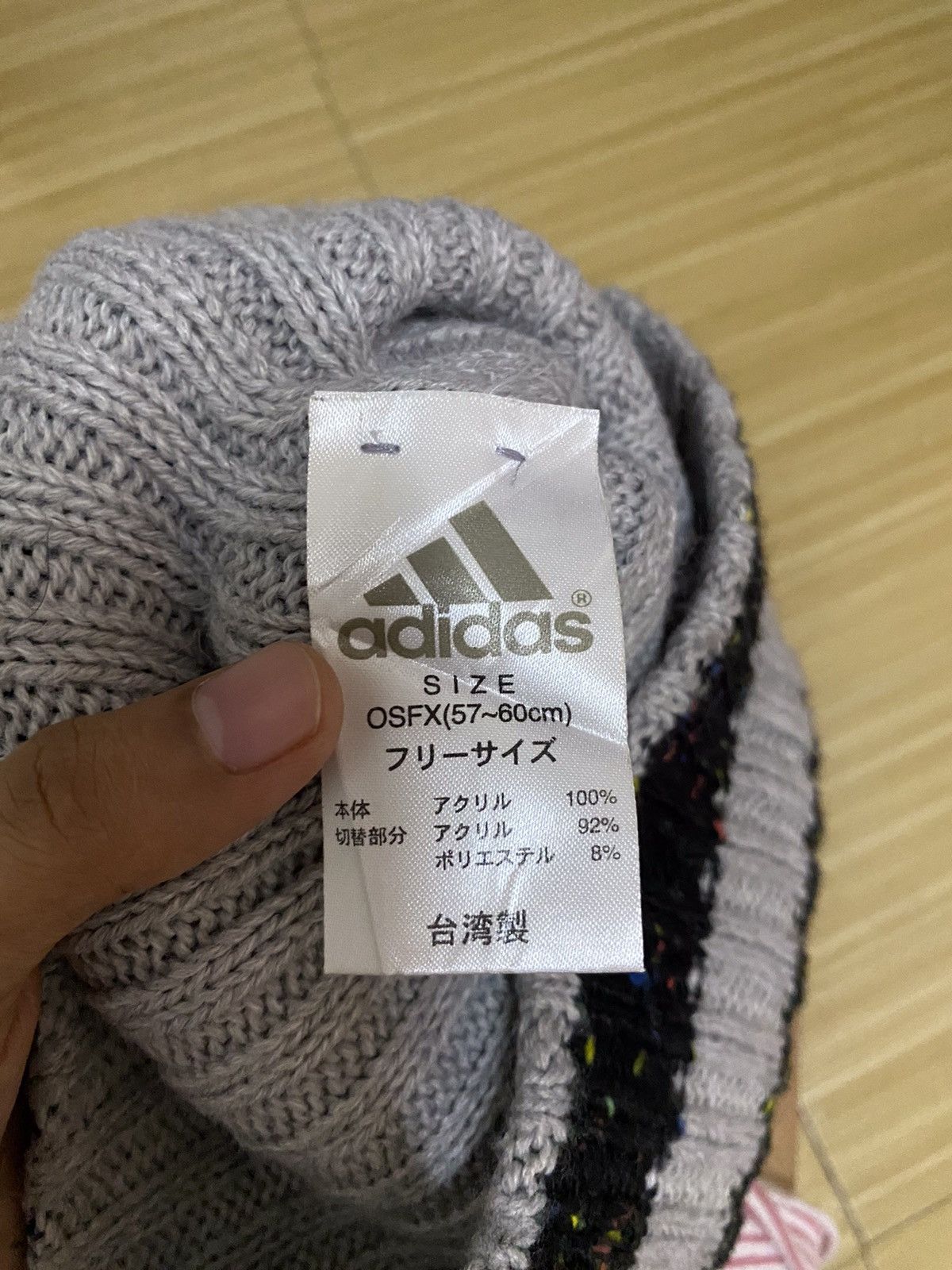 Adidas × Vintage Vintage Adidas Stripe Design Beanie Hat Size ONE SIZE - 5 Thumbnail