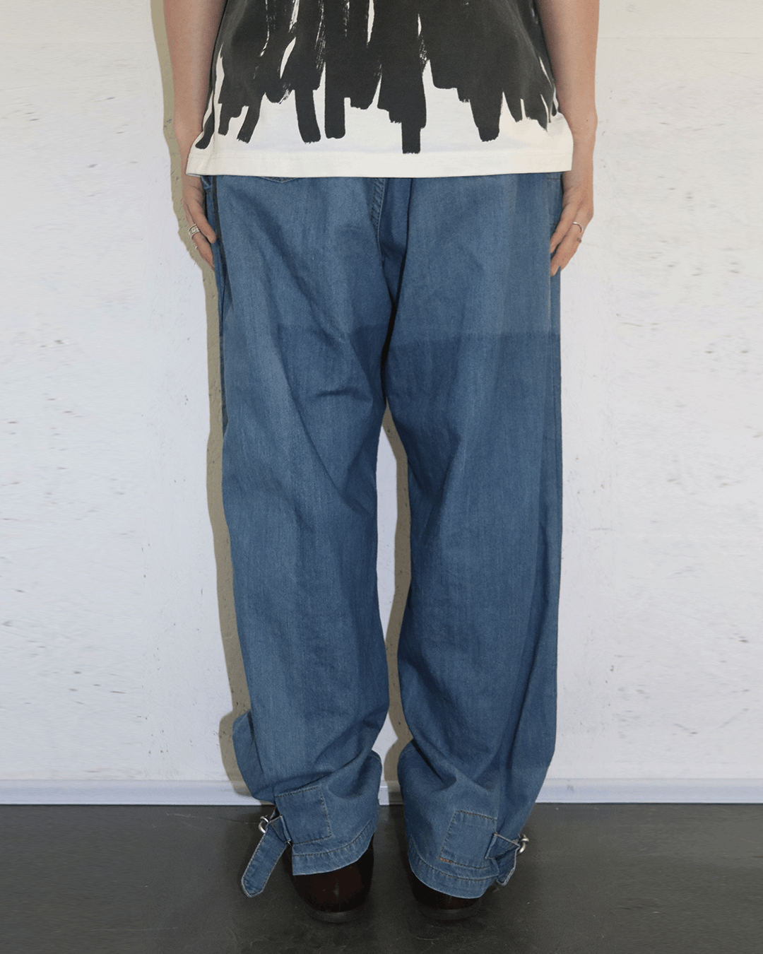 JW Anderson JW Anderson Belted Detail Mid Blue Denim Pants Size US 31 - 4 Thumbnail