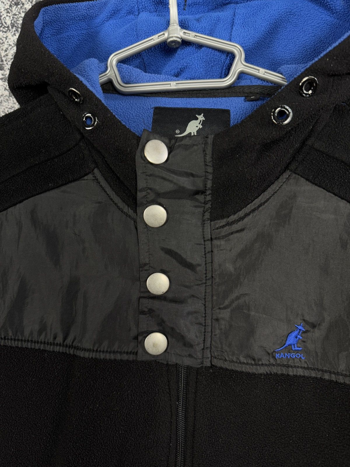 Kangol Kangol Vintage Fleece Hoodie Zip Jacket Black Label Size L Size US L / EU 52-54 / 3 - 7 Thumbnail