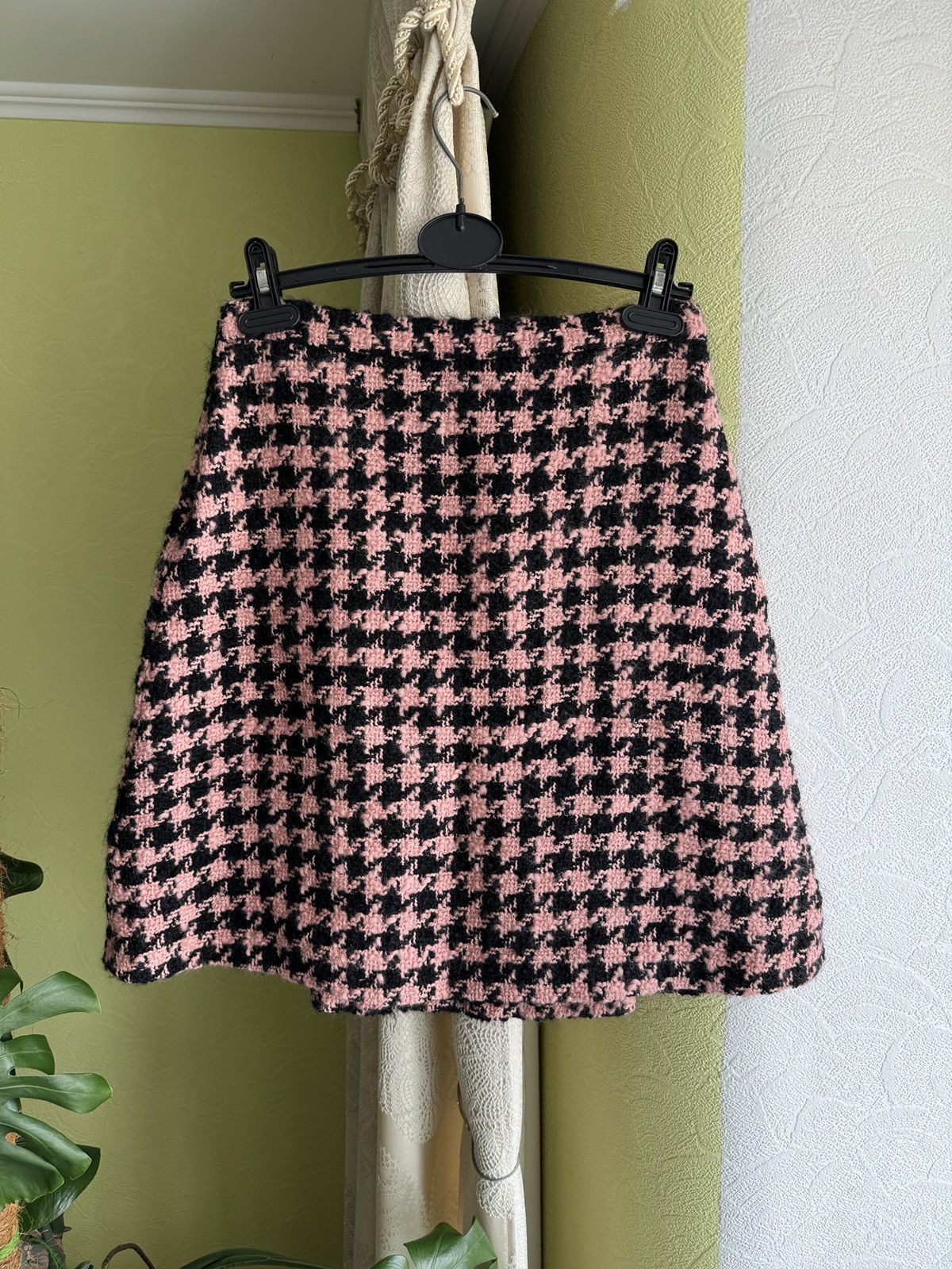 Moschino Moschino Cheap and Chic Houndstooth High Waist Wool Skirt Size 28" / US 6 / IT 42 - 6 Thumbnail