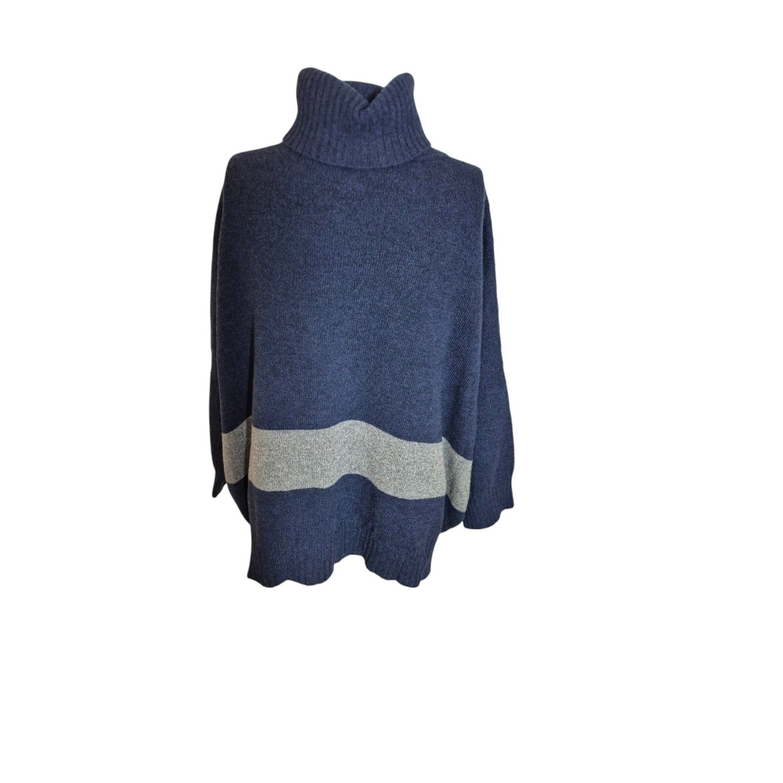 Other Barbara Wells 100% Cashmere Sweater Turtleneck Swing Sweater Size M / US 6-8 / IT 42-44 - 4 Thumbnail