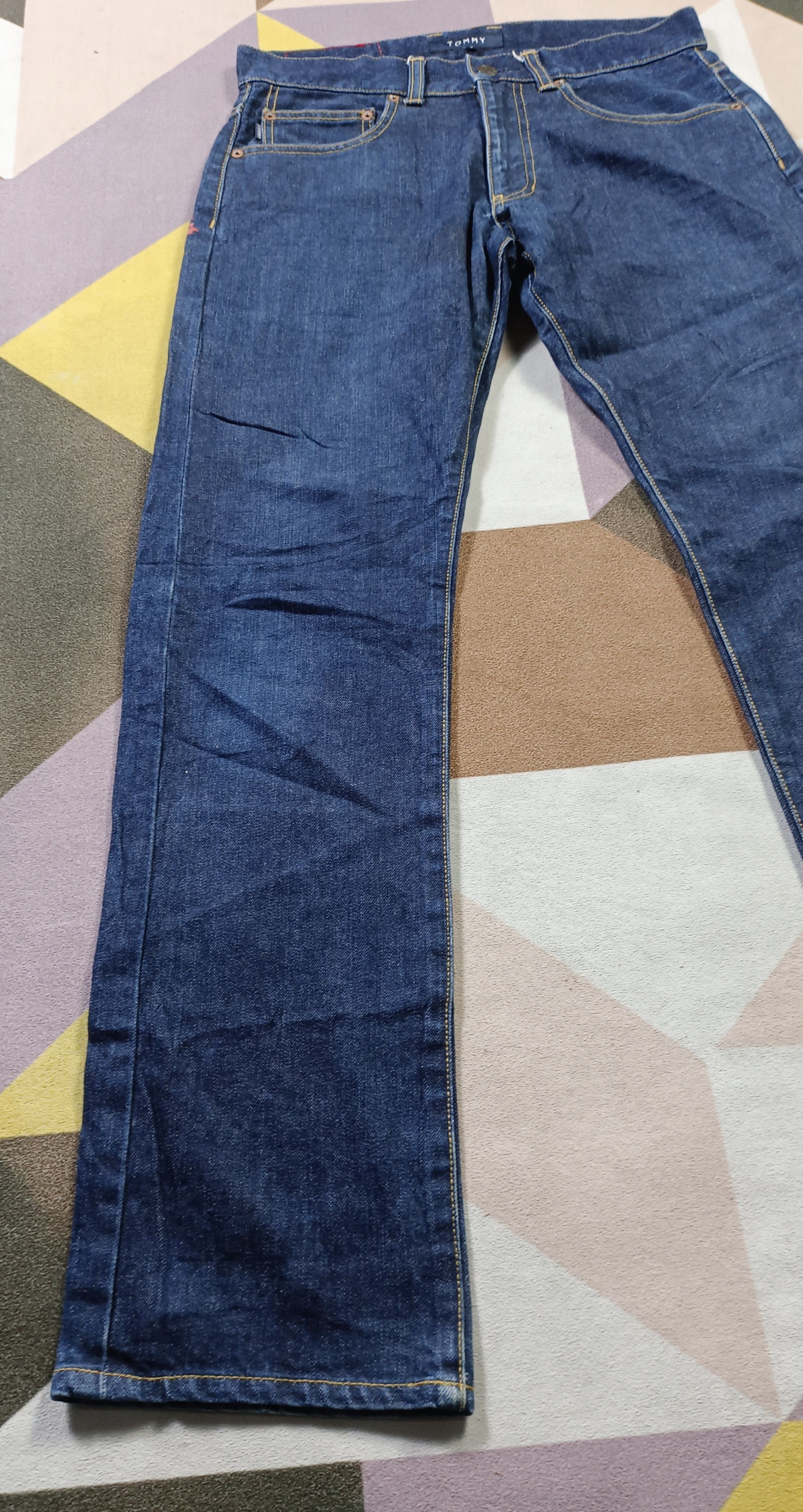 If Six Was Nine × Tommy Hilfiger × Tommy Jeans Vintage💥 Tommy Hilfiger Big Flag Straight Cut Jeans Size US 30 / EU 46 - 7 Thumbnail
