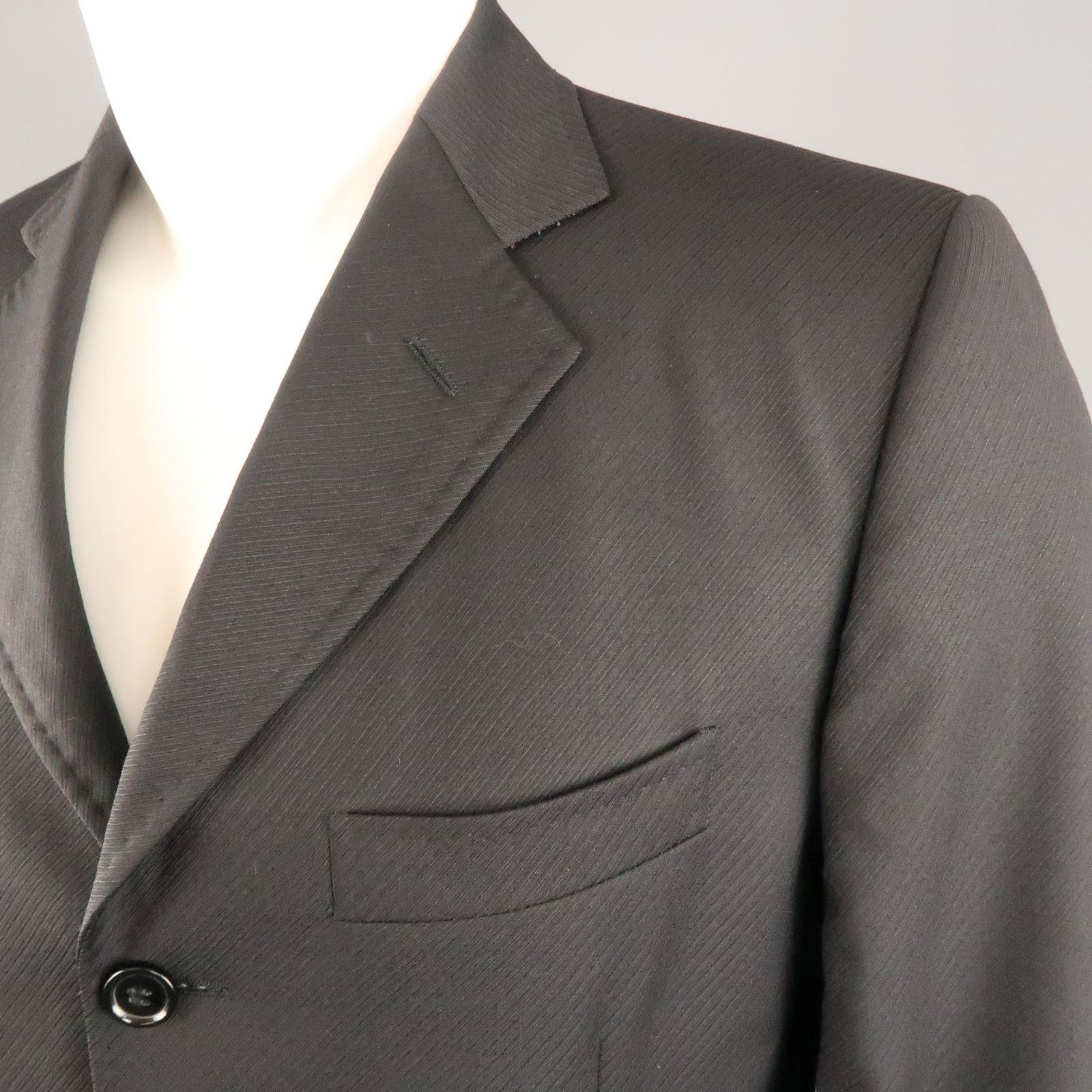 Dolce & Gabbana DOLCE & GABBANA 38 Stripe Wool Notch Lapel Sport Coat Size 38R - 2 Thumbnail