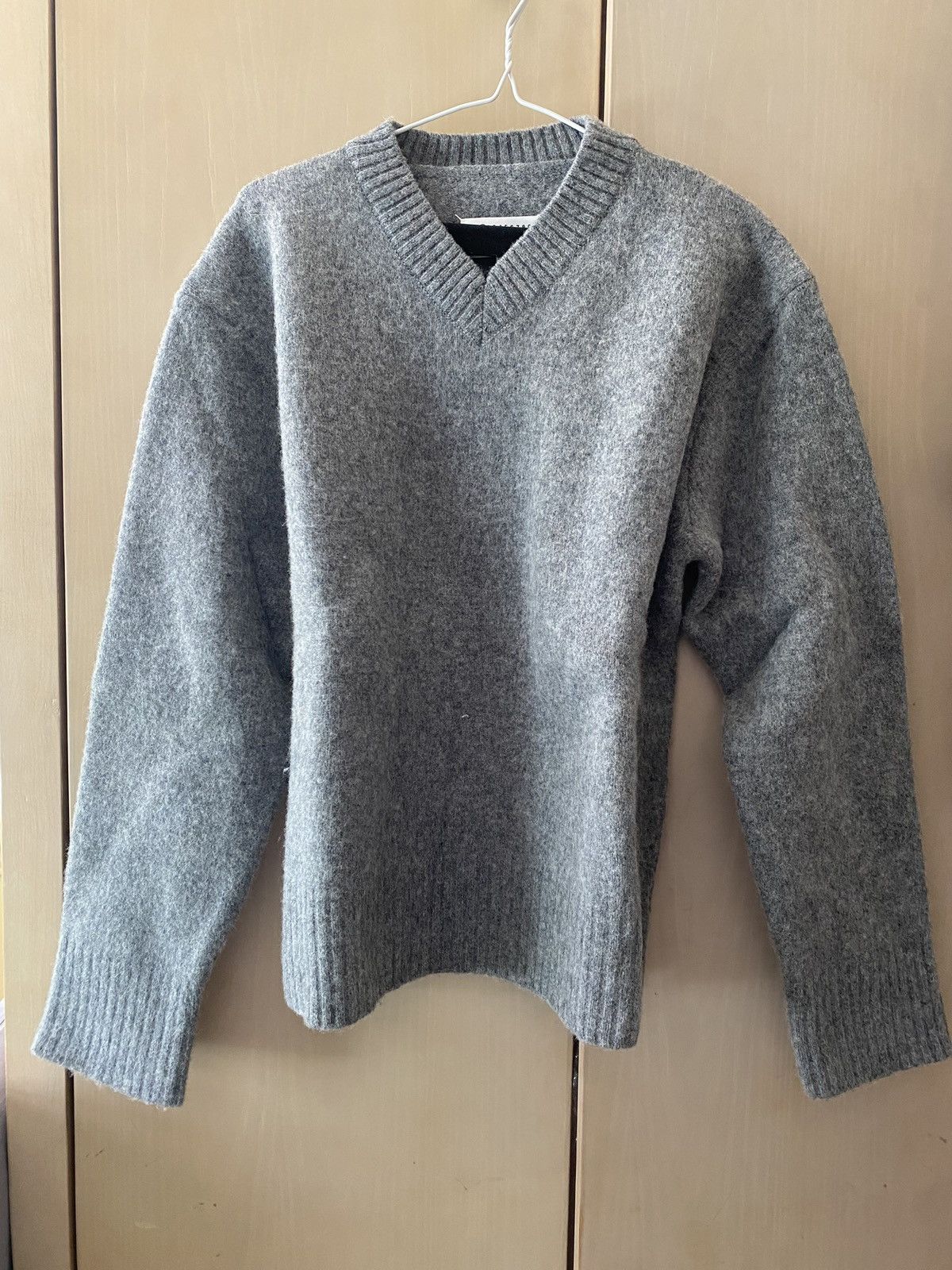 John Galliano [80% OFF SALE] Maison Margiela v-neck grey sweater Size US XL / EU 56 / 4 - 1 Thumbnail