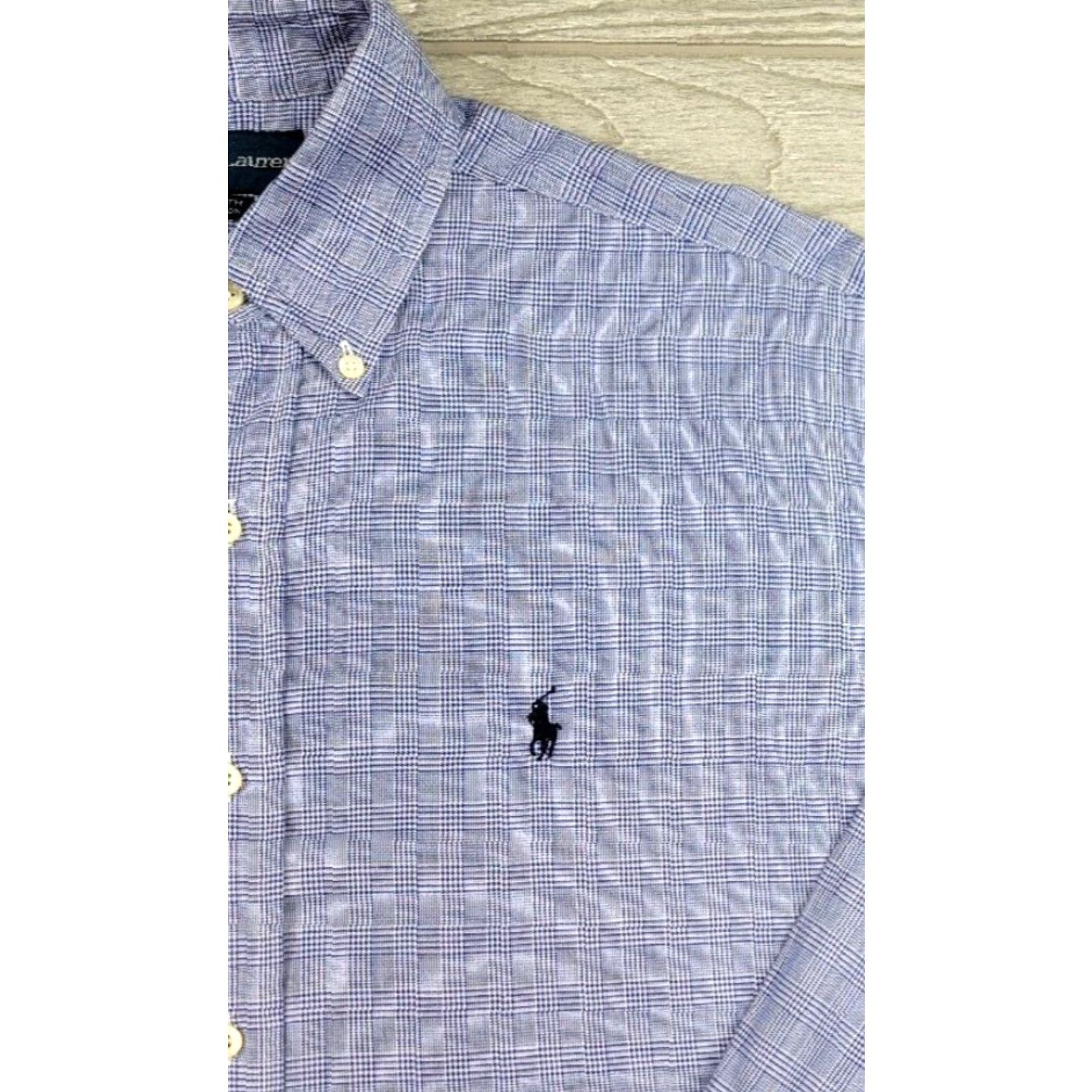 Ralph Lauren VINTAGE Ralph Lauren Polo Button-Up Shirt 15-33 Blue Plaid Long Sleeve Mens Size US M / EU 48-50 / 2 - 3 Thumbnail