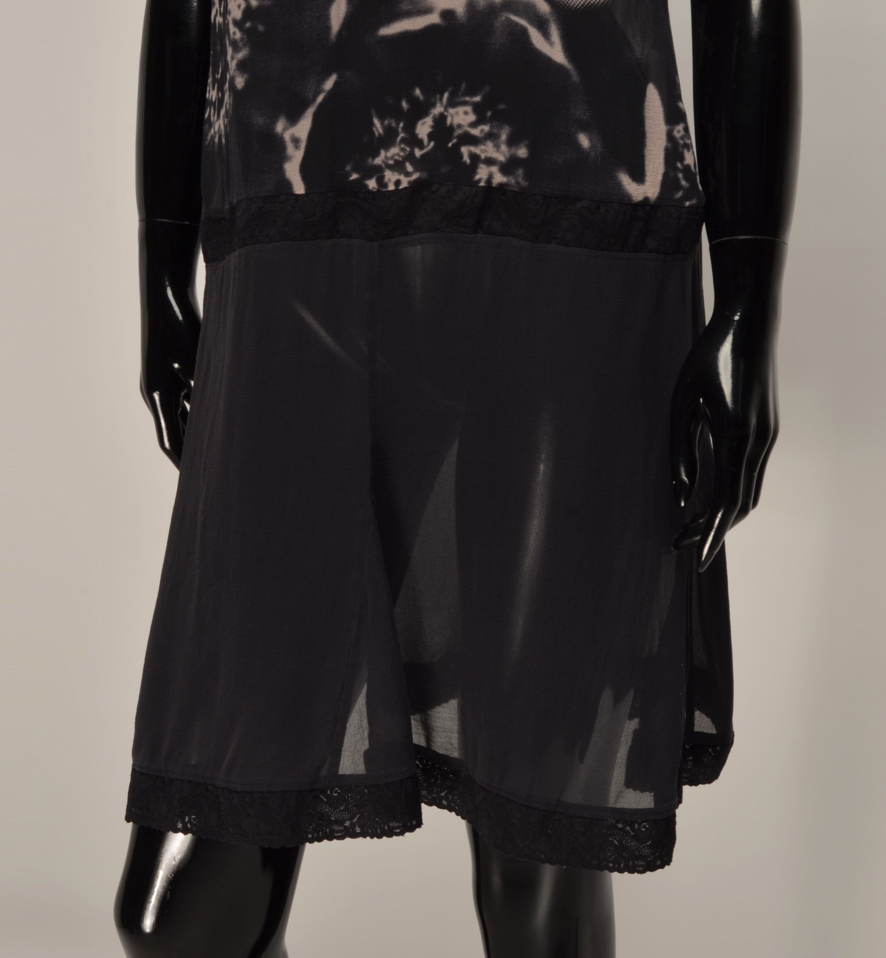 Karl Lagerfeld Karl Lagerfeld for H&M Silk Sheer Cami Coquette Dress Size XL / US 12-14 / IT 48-50 - 3 Thumbnail