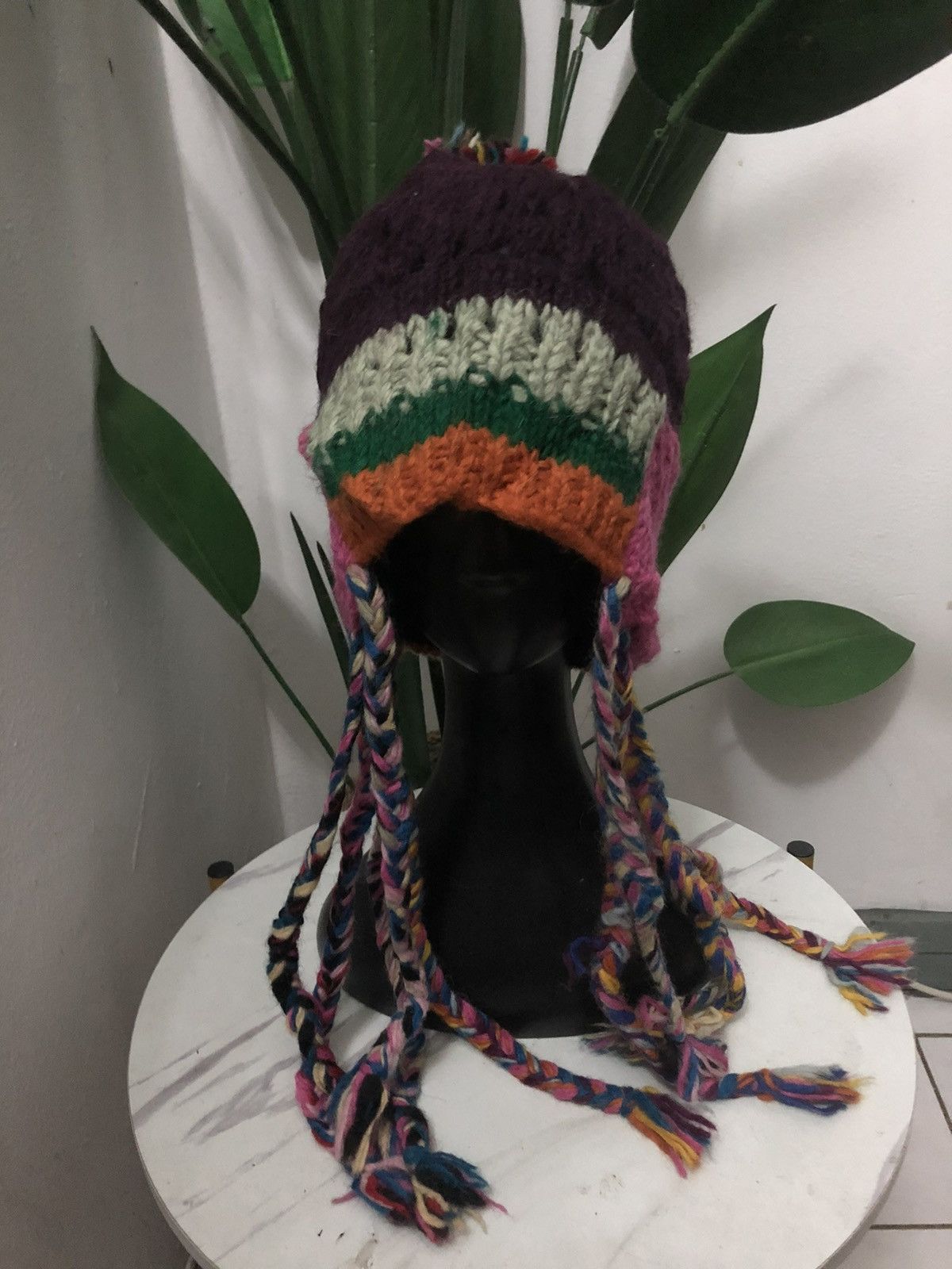 Japanese Brand × Vintage VINTAGE WOOL EAR FLAT NAVAJO STYLE BEANIE HAT Size ONE SIZE - 2 Thumbnail