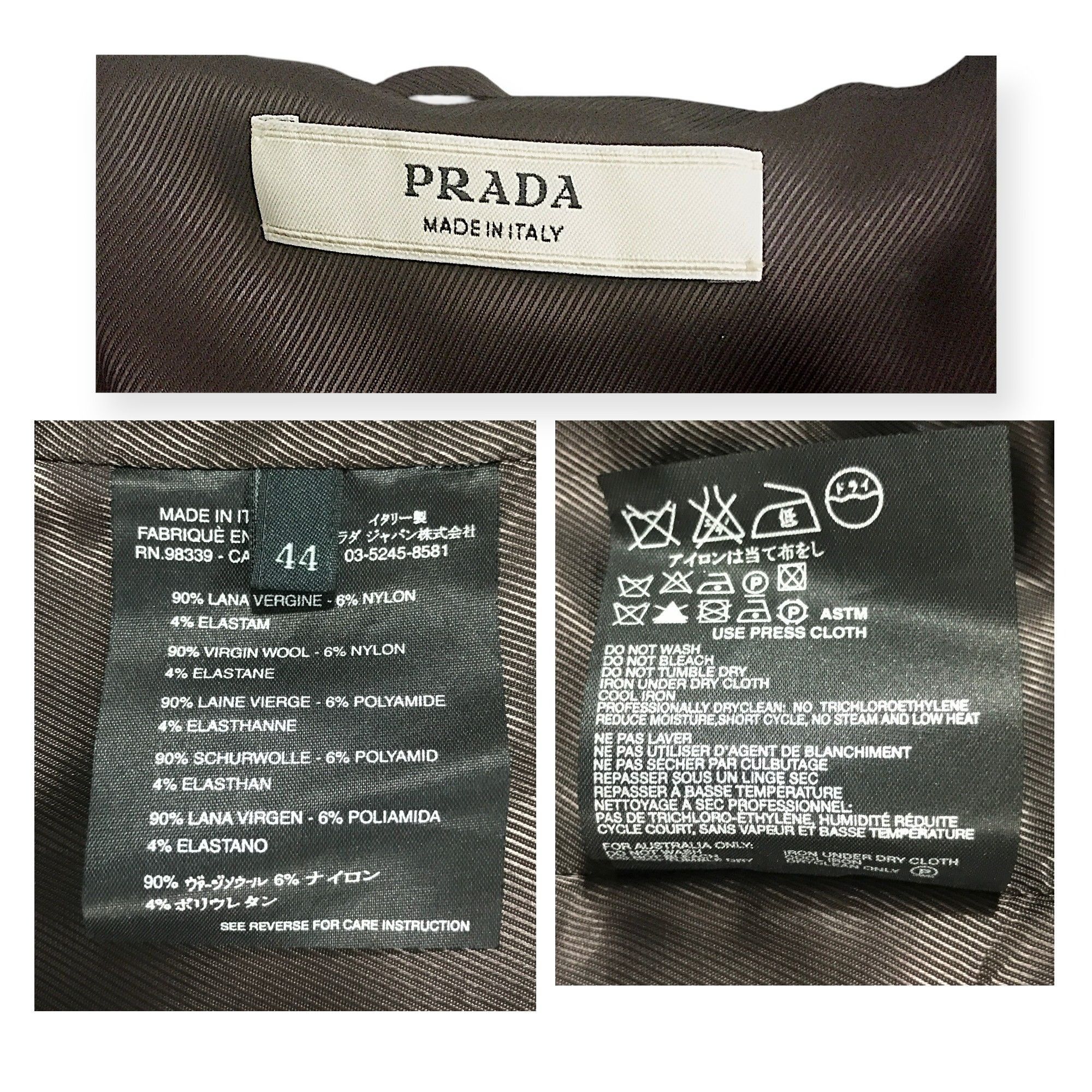 Prada Prada Wool Blend Swing Coat Jacket IT44 Burgundy Brown Made Size M / US 6-8 / IT 42-44 - 4 Thumbnail