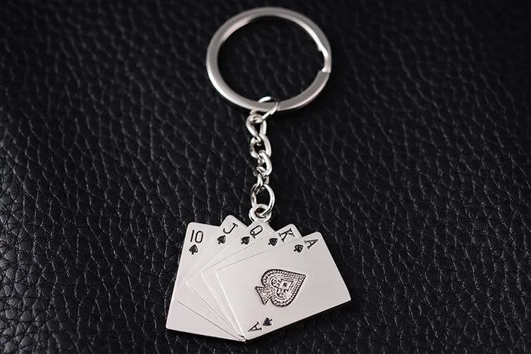 Jewelry Creative Poker Metal Key Chains Size ONE SIZE - 1 Thumbnail