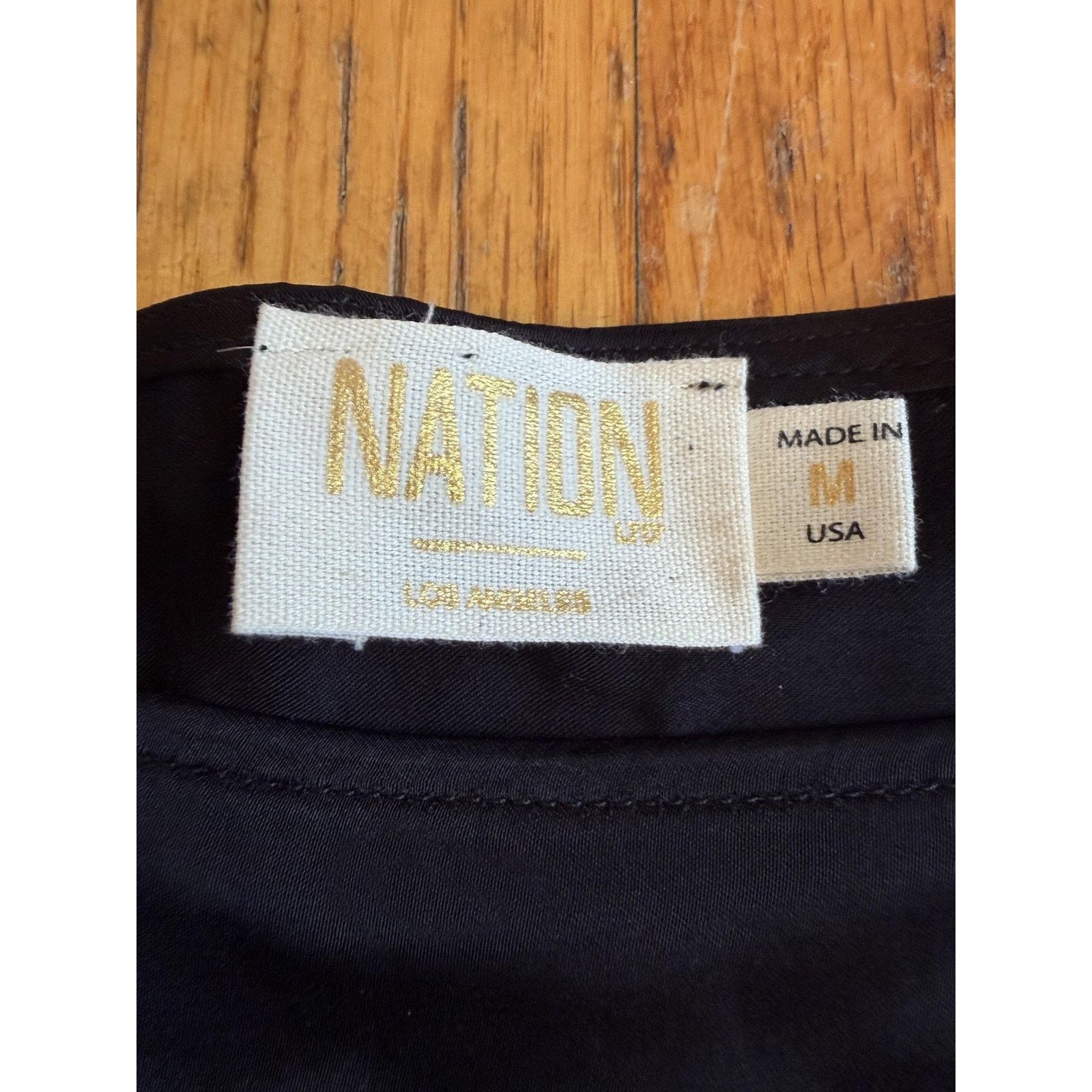 Nation LTD Nation LTD Shirt M Black Velvet Cap Sleeve Satin Size M / US 6-8 / IT 42-44 - 2 Thumbnail