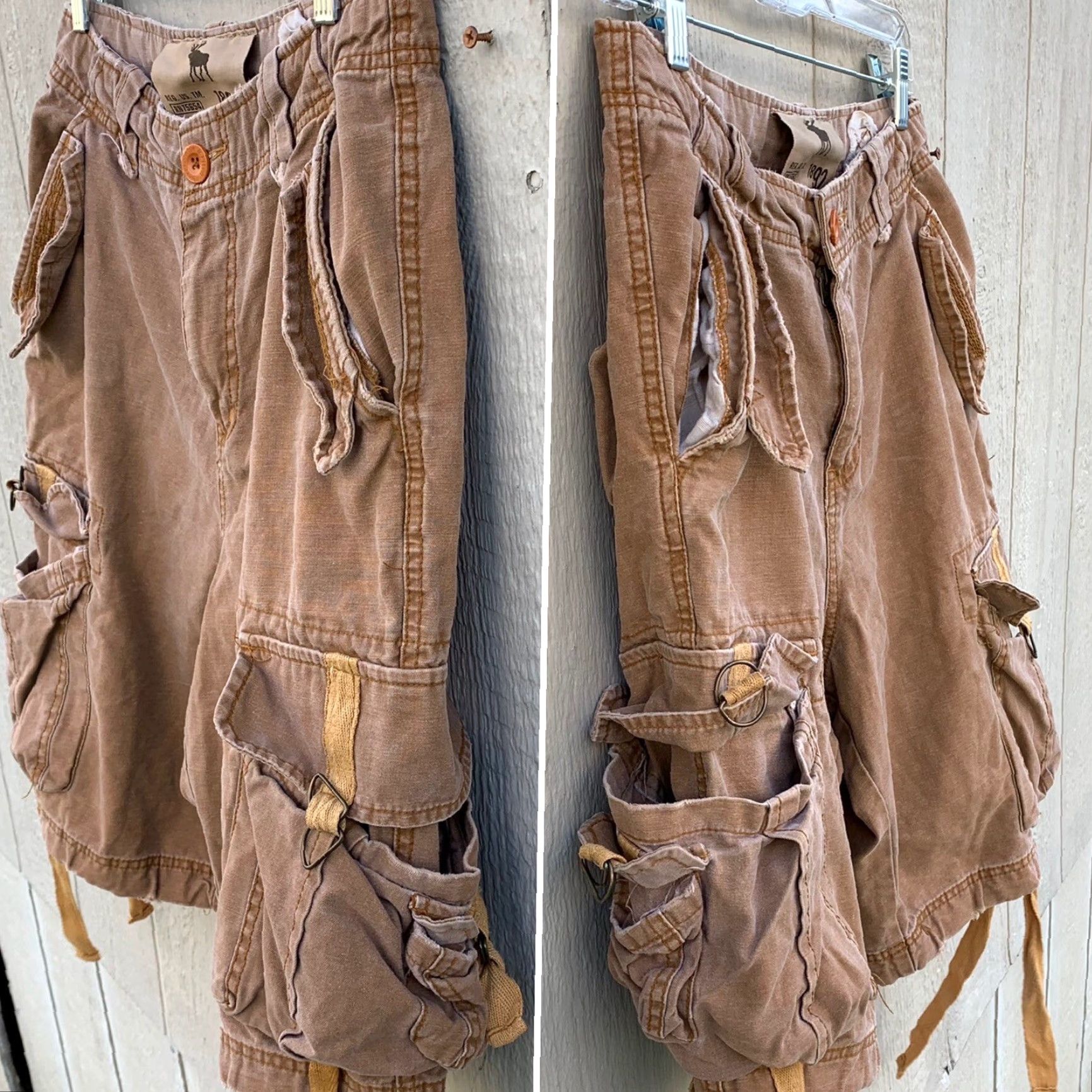 Abercrombie & Fitch Abercrombie & Fitch cargo shorts distessed A&F 1892 Size 28 Men's Cargo Shorts Brown Belt Loops 10 3/4 in Inseam Distressed Casual Daywear 28 Mens Size US 28 / EU 44 - 2 Thumbnail