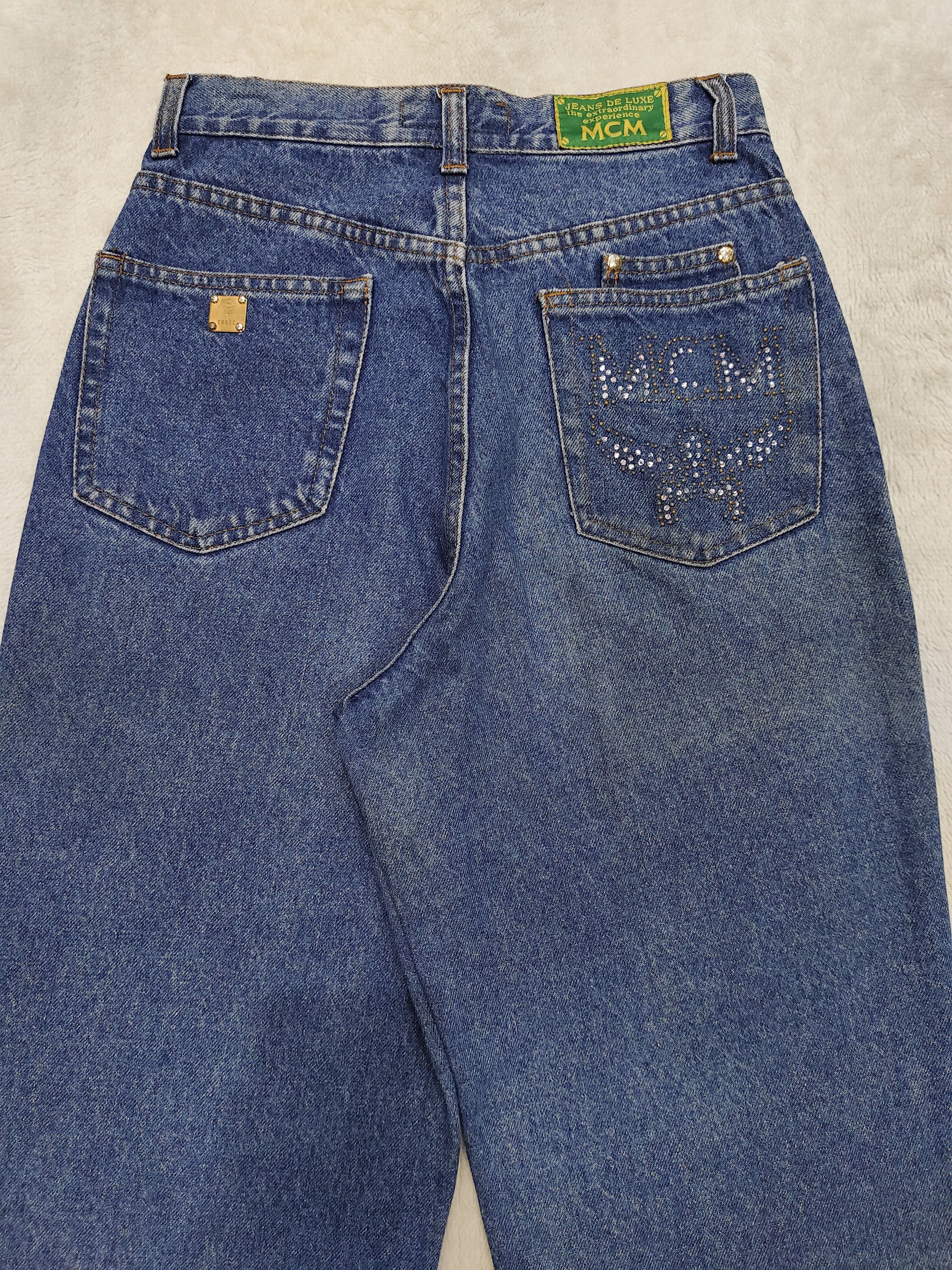 MCM 90s MCM💥 Archive Y2K Rhinestone Logo High Rise Jeans Size 28" / US 6 / IT 42 - 5 Thumbnail