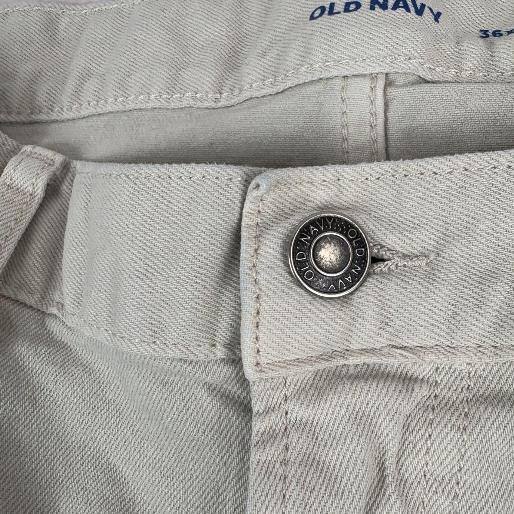 Old Navy Old Navy Jeans Mens 36x32 Slim Built-In Flex Denim Khaki 5 Pocket Stretch Straight Casual Denim Shirt? Size US 36 / EU 52 - 2 Thumbnail