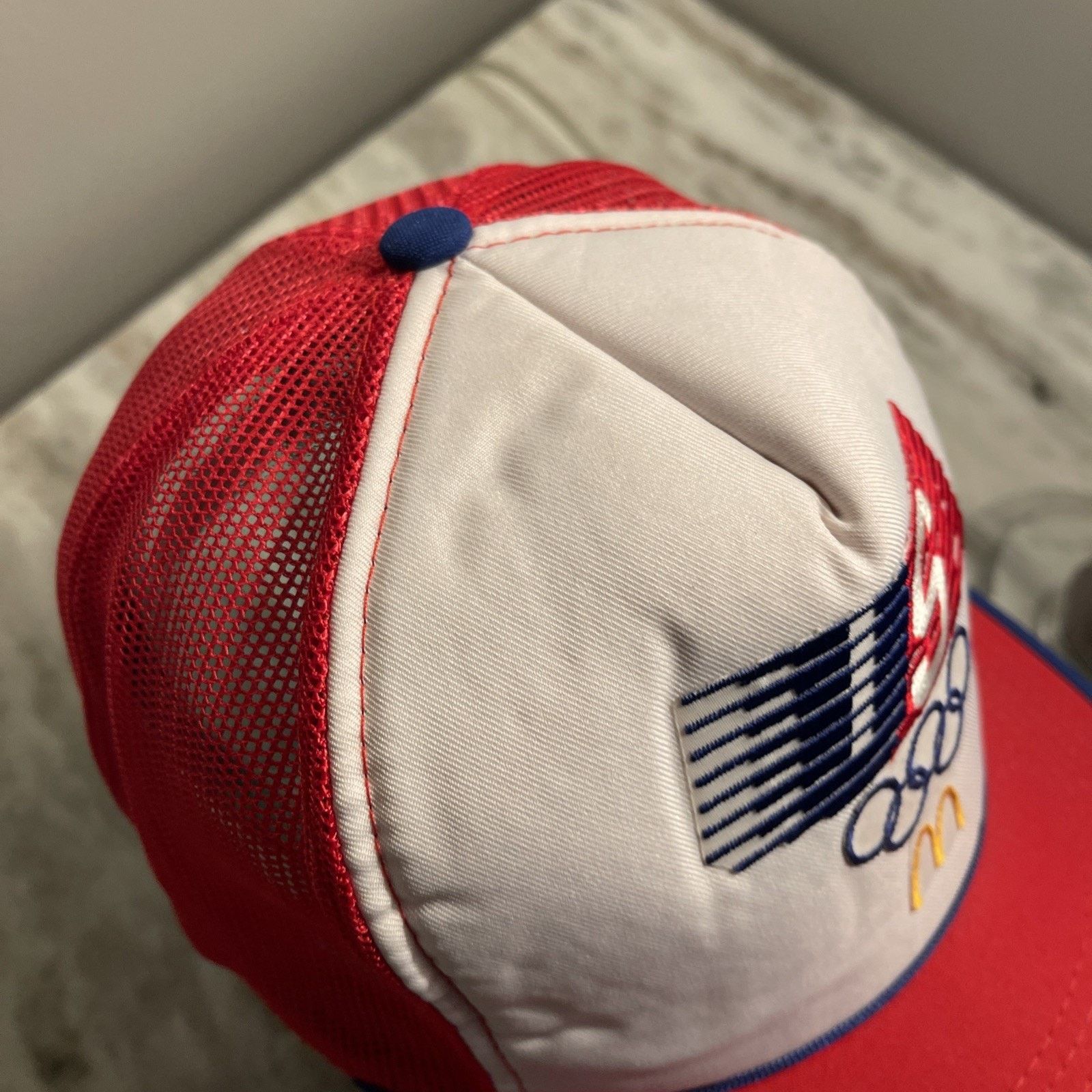 Vintage 1984 USA Olympics McDonald's Vintage Snapback Trucker Hat Size ONE SIZE - 5 Thumbnail