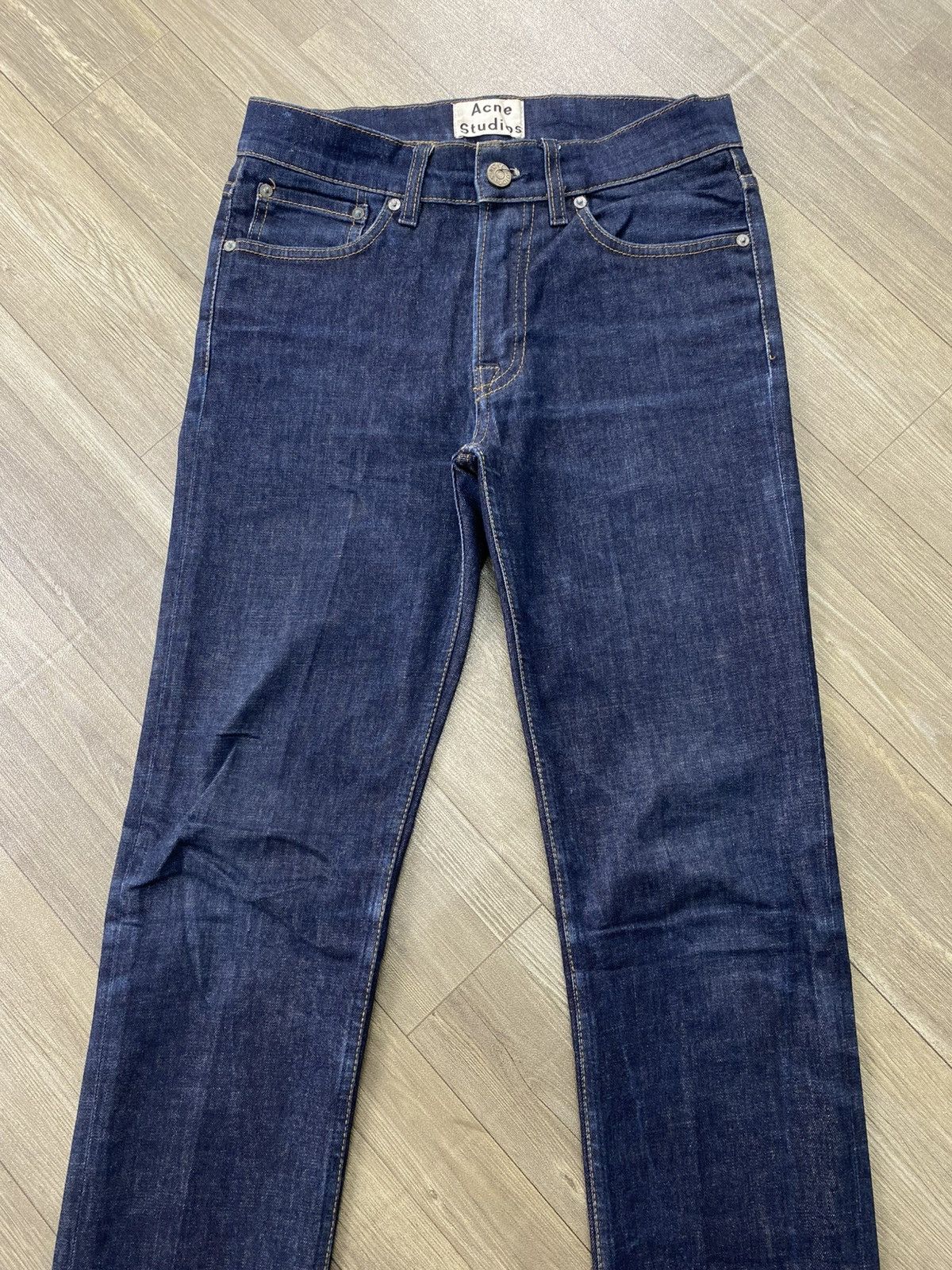 Acne Studios Luxury Acne Studios Ace Raw Gothic Skinny Blue Jeans Size US 27 - 2 Thumbnail
