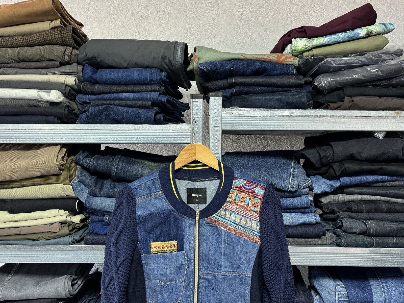 Desigual Desigual Pakaian Jadi Wanita Denim Wool Jacket Size EU 38 Size S / US 4 / IT 40 - 2 Thumbnail