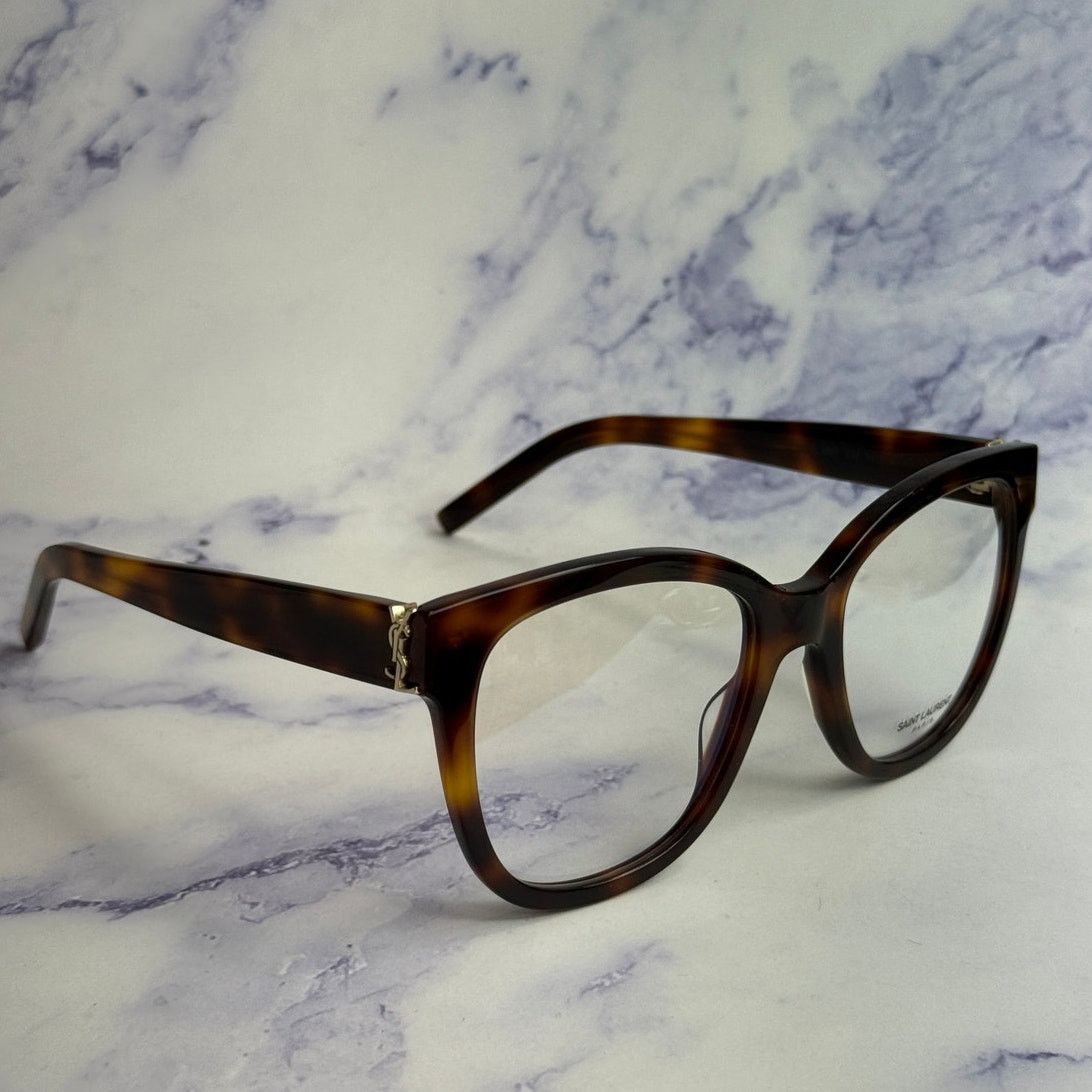 Saint Laurent Paris NEW Saint Laurent SLM97 Brown Oversized Eyeglasses Frames Size ONE SIZE - 1 Thumbnail