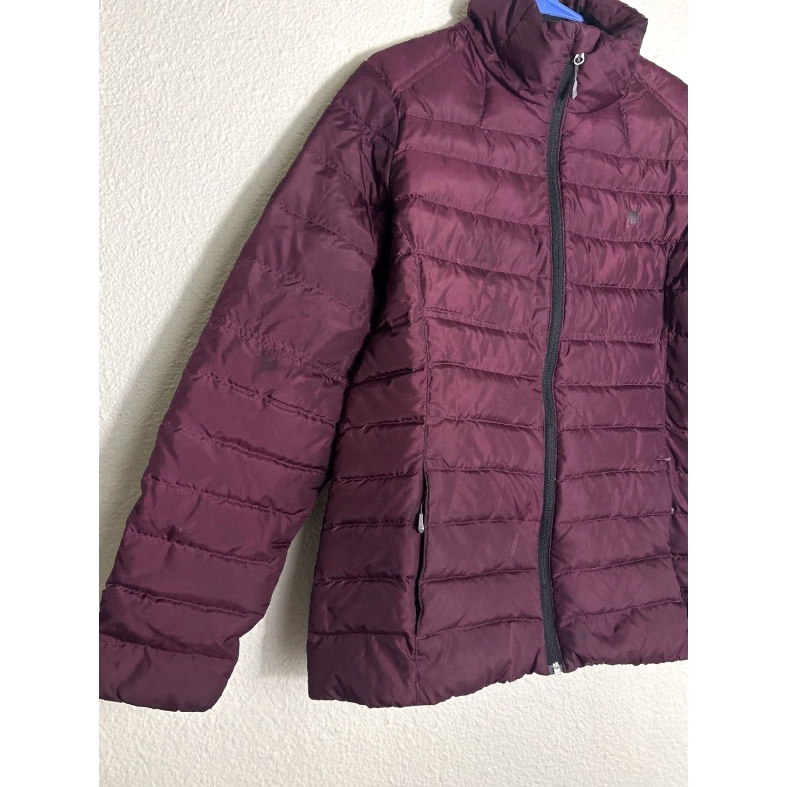 Spyder Spyder Jacket Women Puffer Down Burgundy Full Zip Pockets L Regular Red 162005 Size L / US 10 / IT 46 - 2 Thumbnail