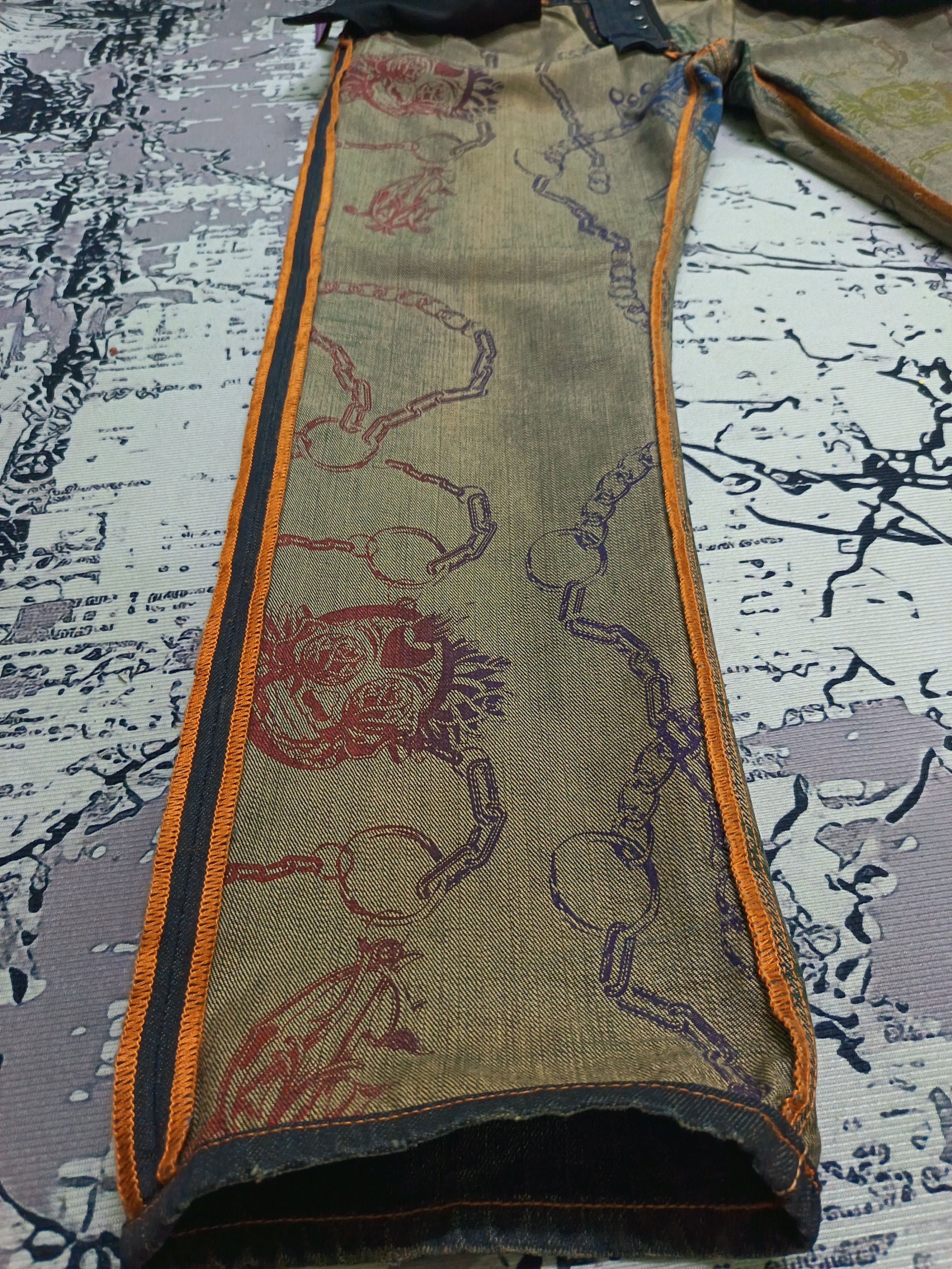 Christian Audigier Christian Audigier Embroidered Maria And Skull Denim Size US 39 - 14 Thumbnail