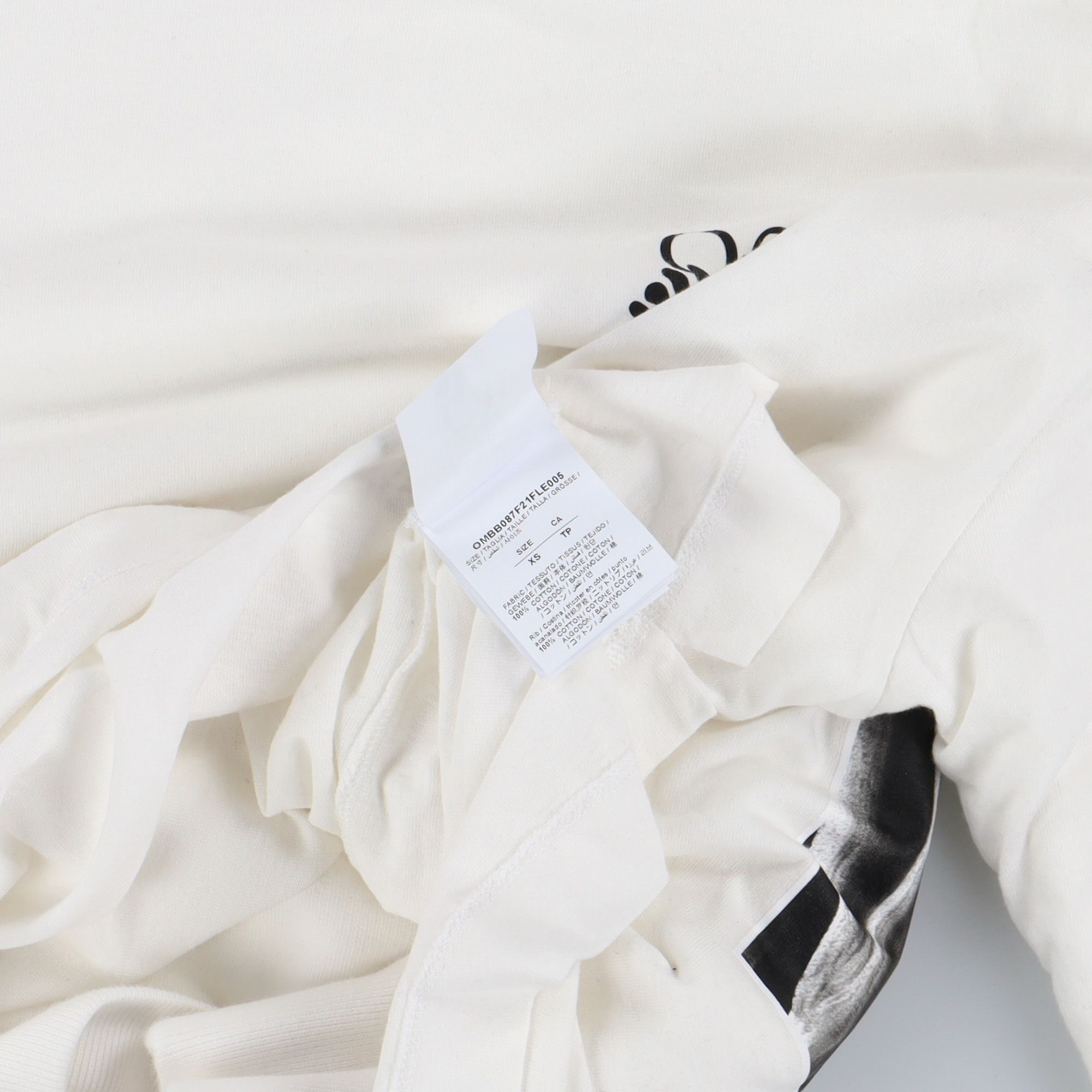 Off-White White Caravaggio Arrows Oversized Layered Tee Hoodie Size US XS / EU 42 / 0 - 6 Thumbnail