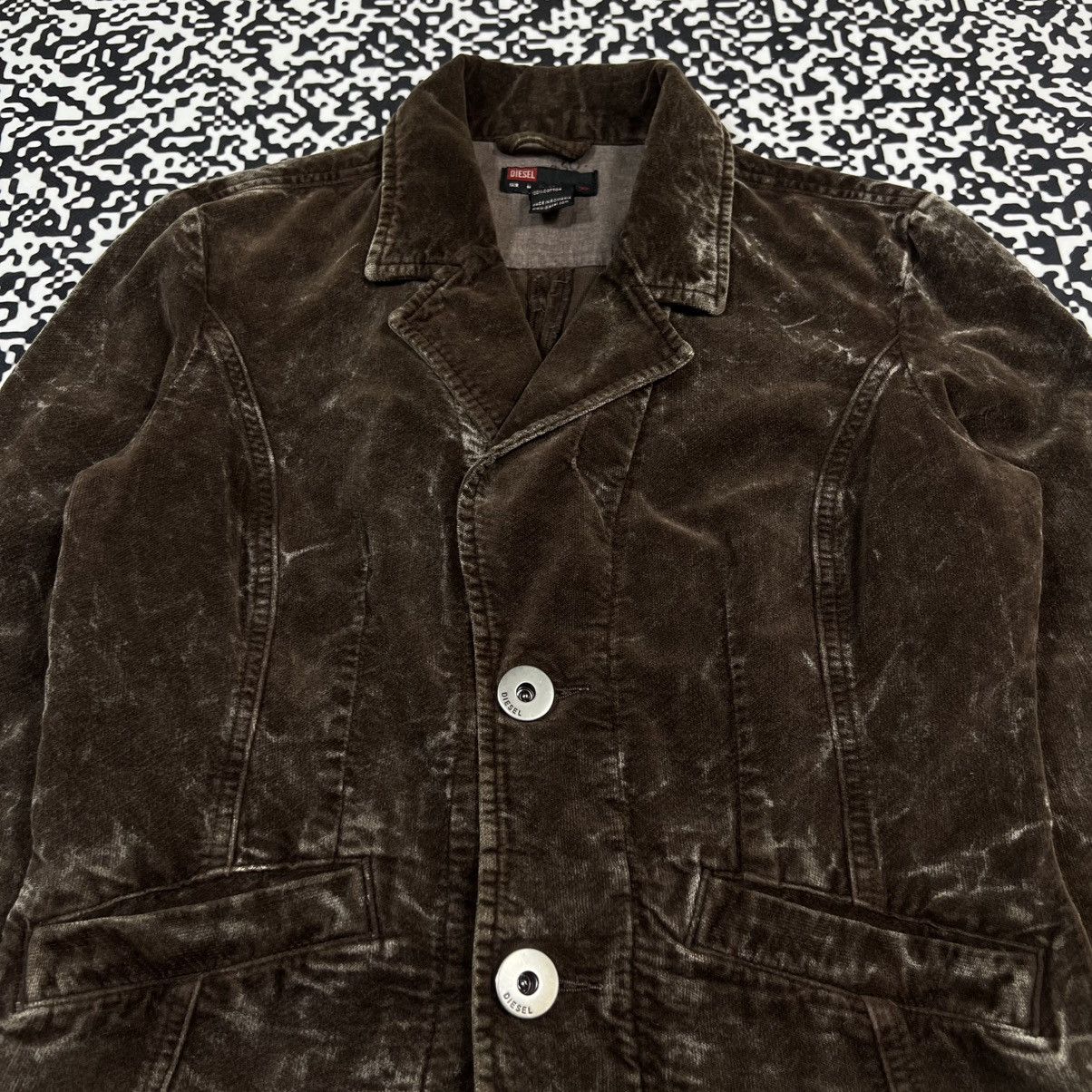 Diesel Vintage Y2K Diesel Corduroy Blazer Casual Retro 90s Style Size M / US 6-8 / IT 42-44 - 11 Thumbnail