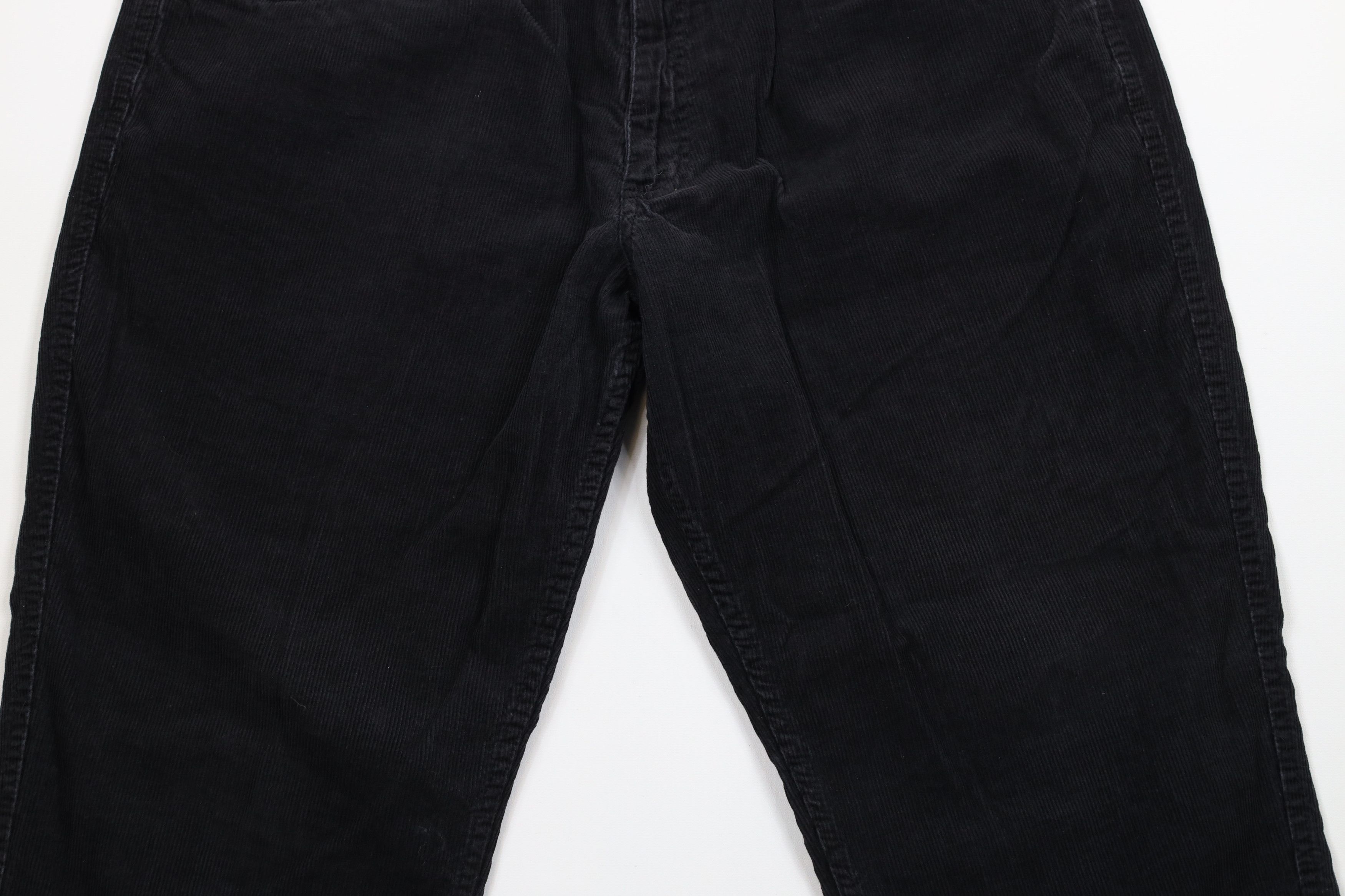 Vintage Vintage 90s Streetwear Wide Leg Corduroy Chino Pants Black Size US 36 / EU 52 - 3 Thumbnail